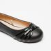 Little Missy Knot Detail Slip-On Round Toe Ballerina Shoes-Girl%27s Ballerinas-thumbnailMobile-4