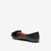 Little Missy Slip-On Round Toe Ballerina Shoes with Bow Applique-Girl%27s Ballerinas-thumbnailMobile-1