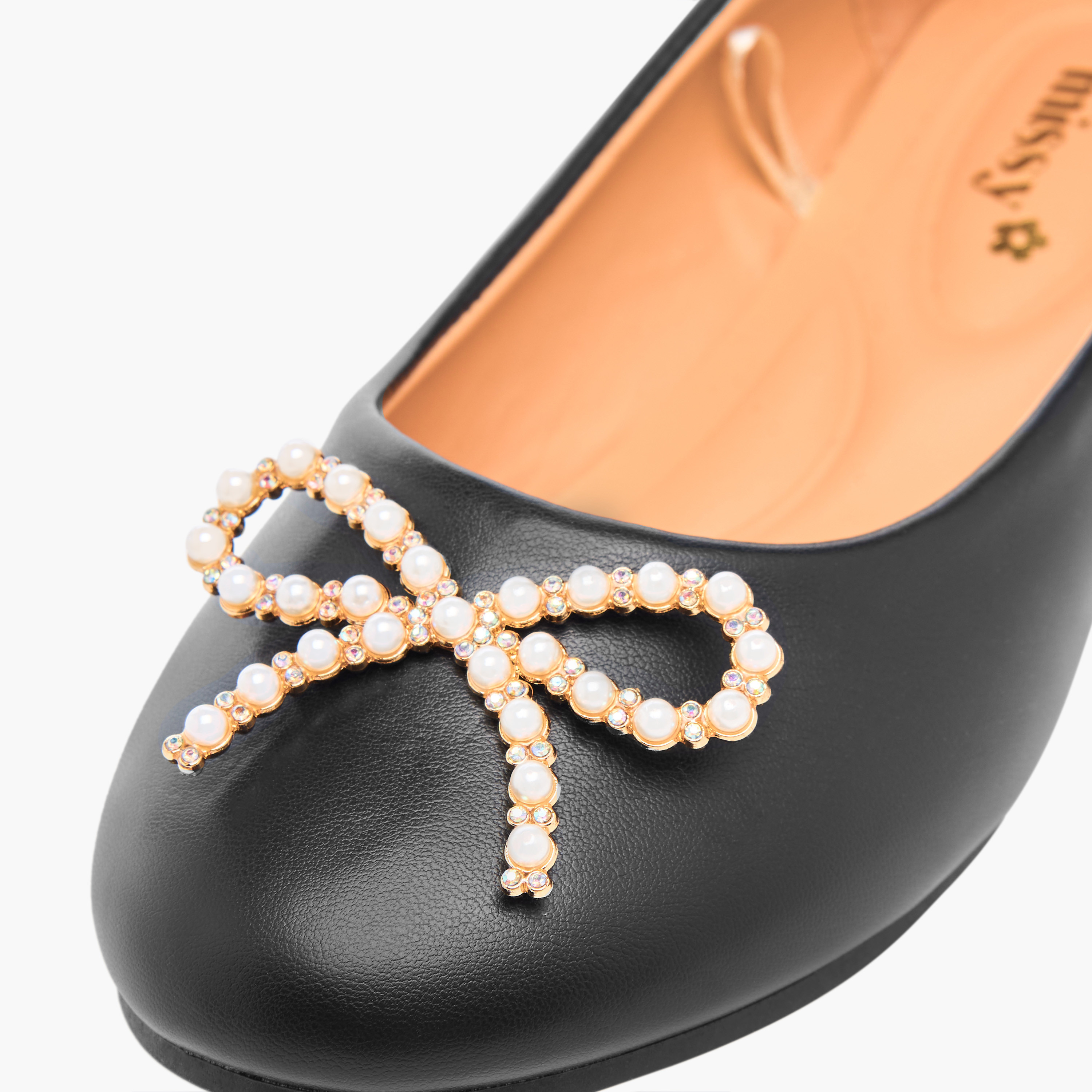 Little Missy Bow Accent Slip-On Ballerina Shoes-girls-shoes-ballerinas-image-5