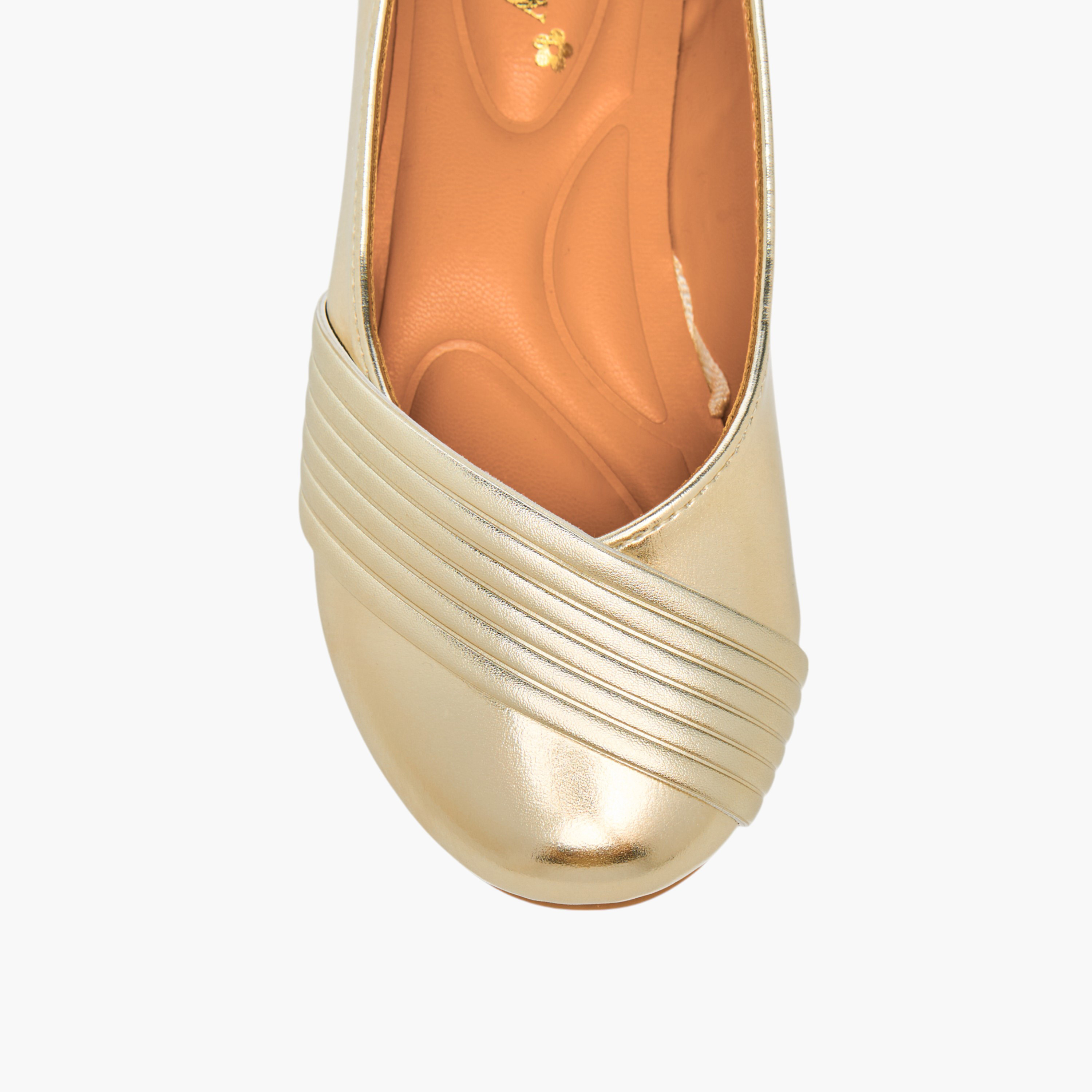 حذاء باليرينا سادة سهل الارتداء من ليتل ميسي-girls-shoes-ballerinas-image-4