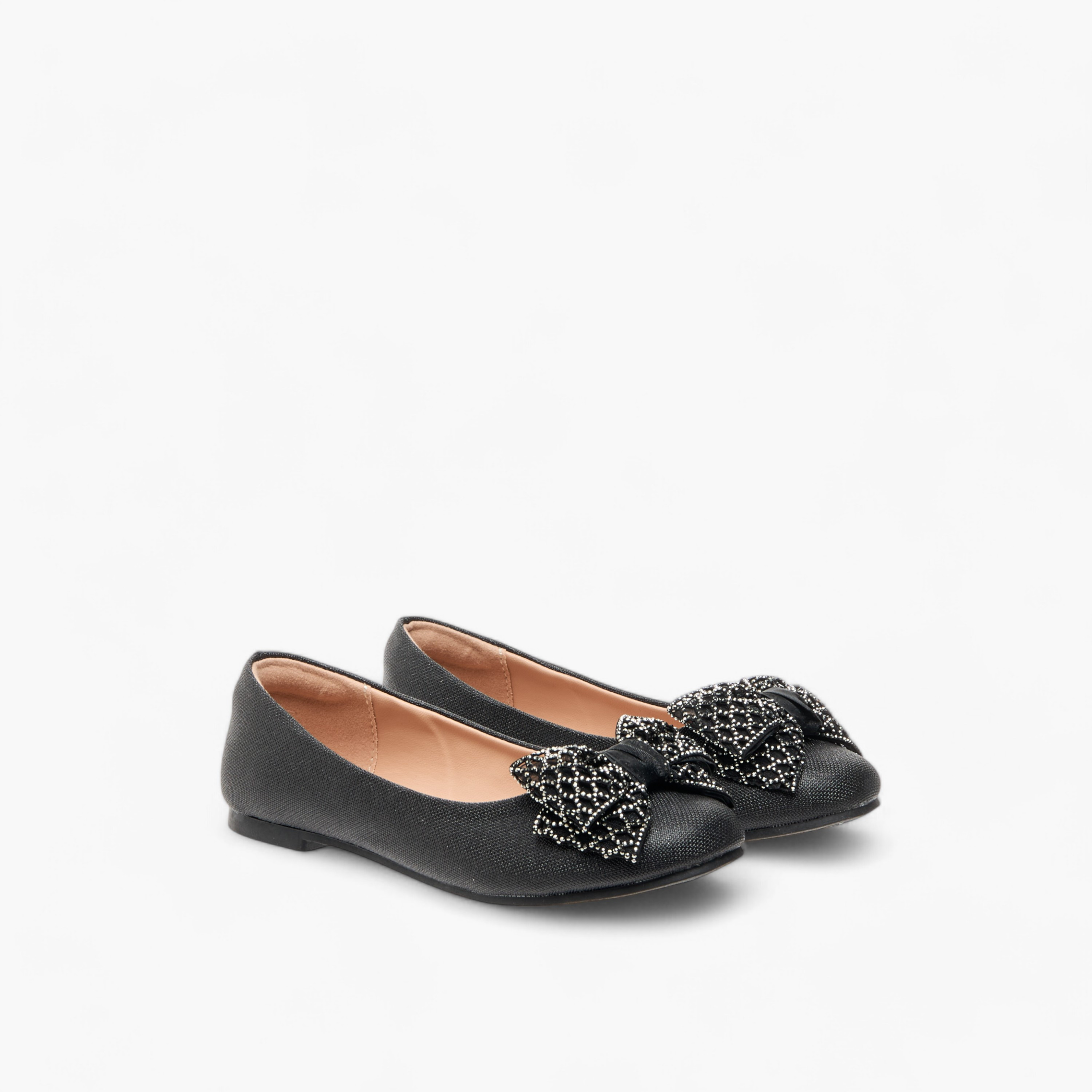 حذاء باليرينا سهل الارتداء بزينة فيونكة من ليتل ميسي-girls-shoes-ballerinas-image-1