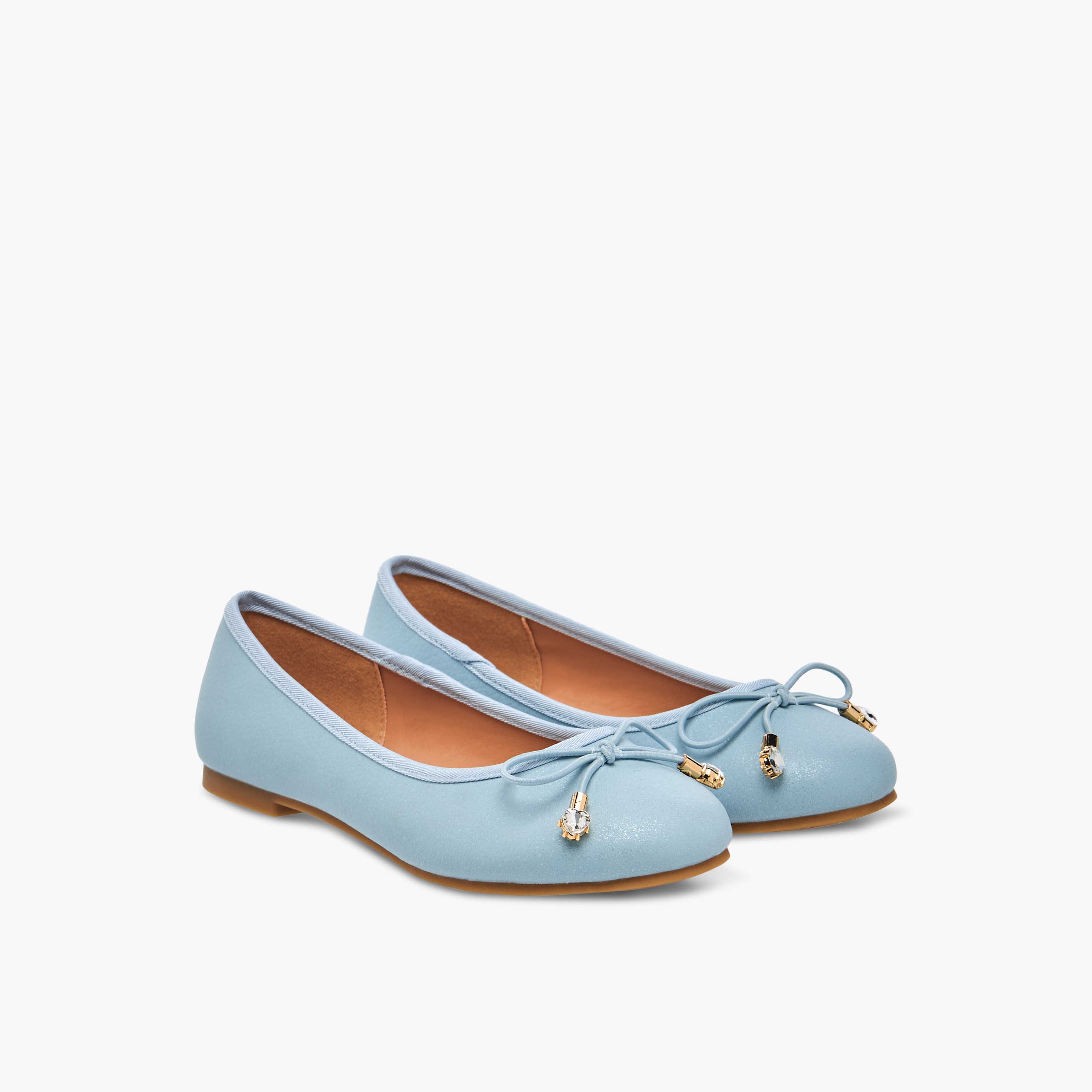 Little Missy Bow Accent Slip-On Ballerina Shoes-girls-shoes-ballerinas-image-1
