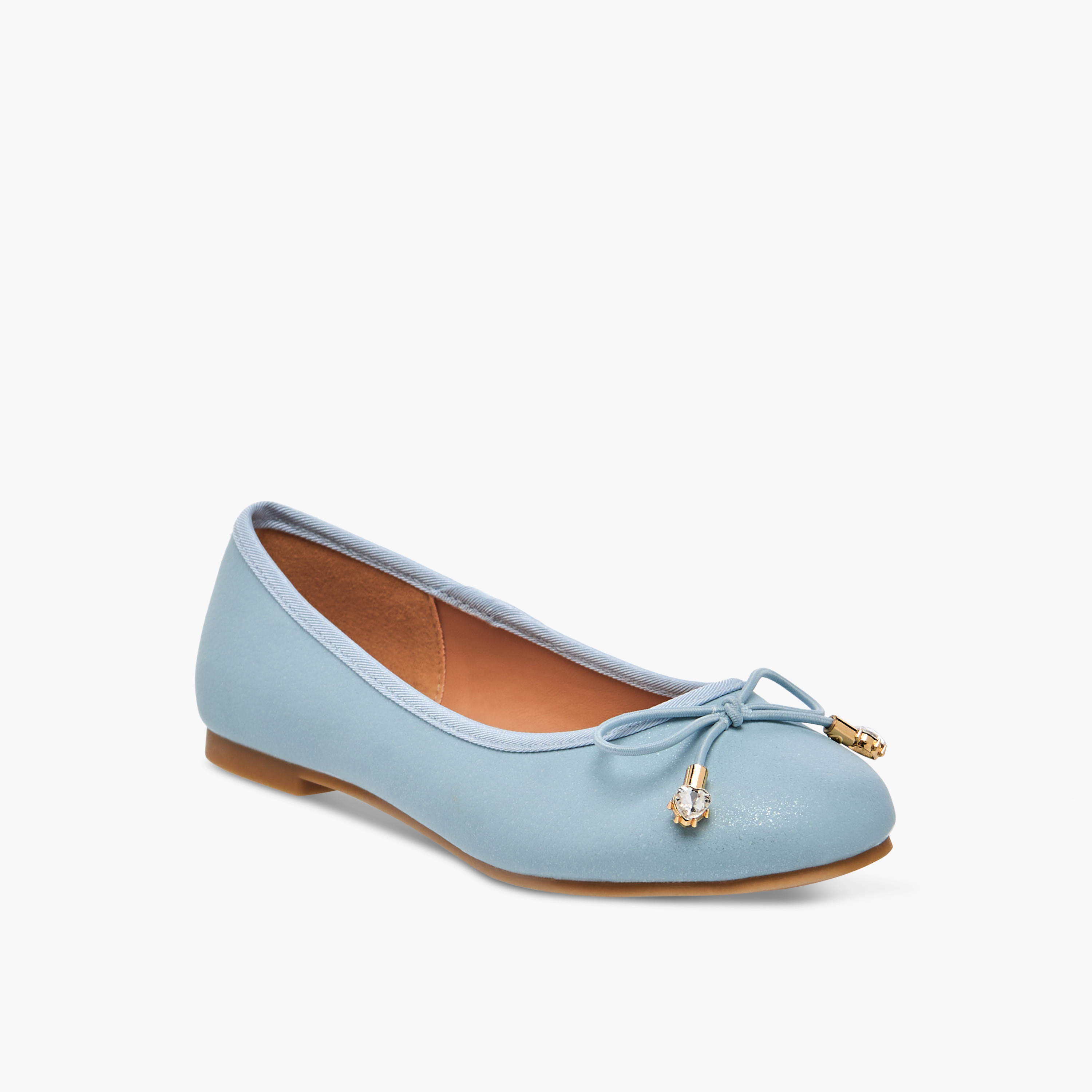 Little Missy Bow Accent Slip-On Ballerina Shoes-girls-shoes-ballerinas-image-2