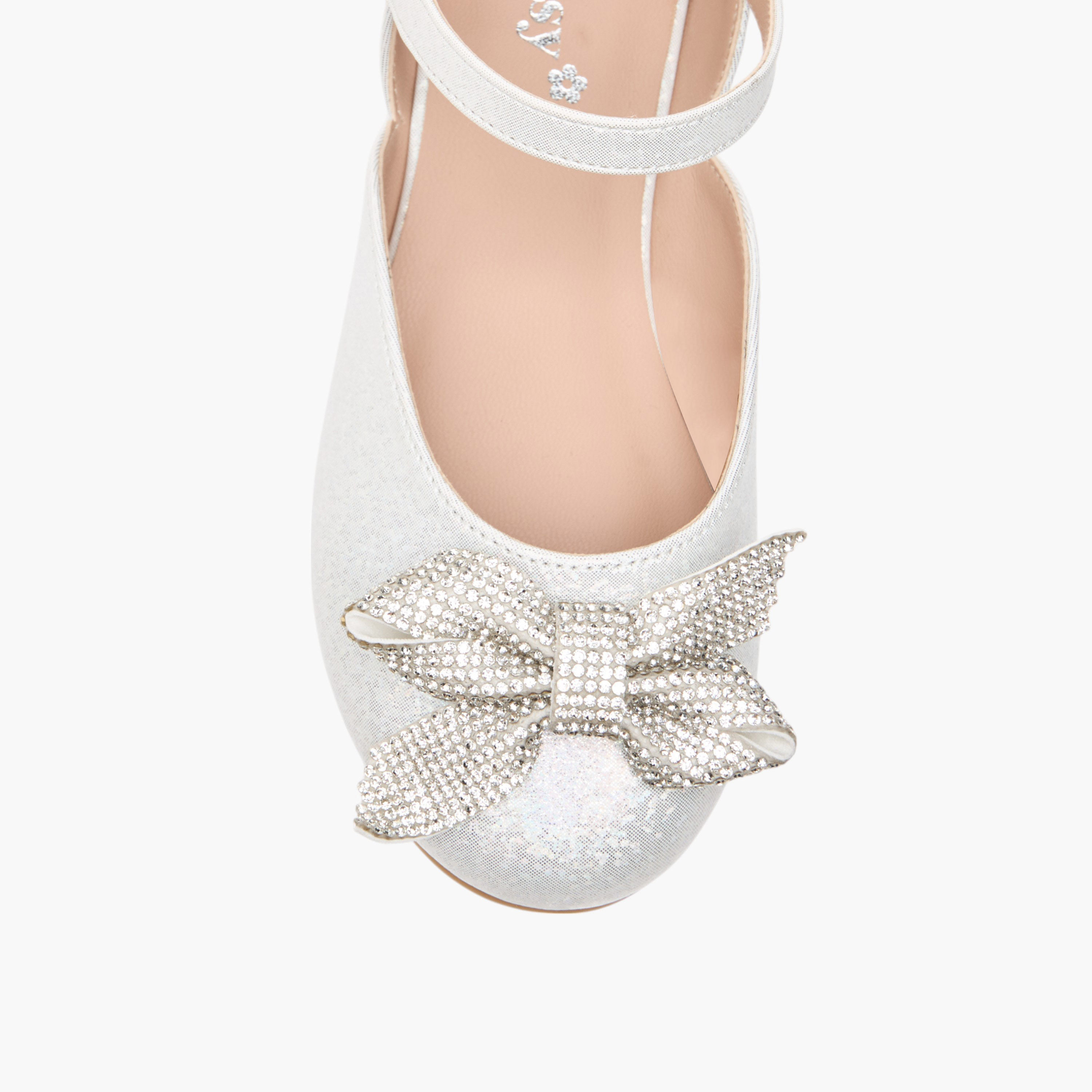 حذاء باليرينا بفيونكة مزينة وشريط إغلاق لاصق من ليتل ميسي-girls-shoes-ballerinas-image-4