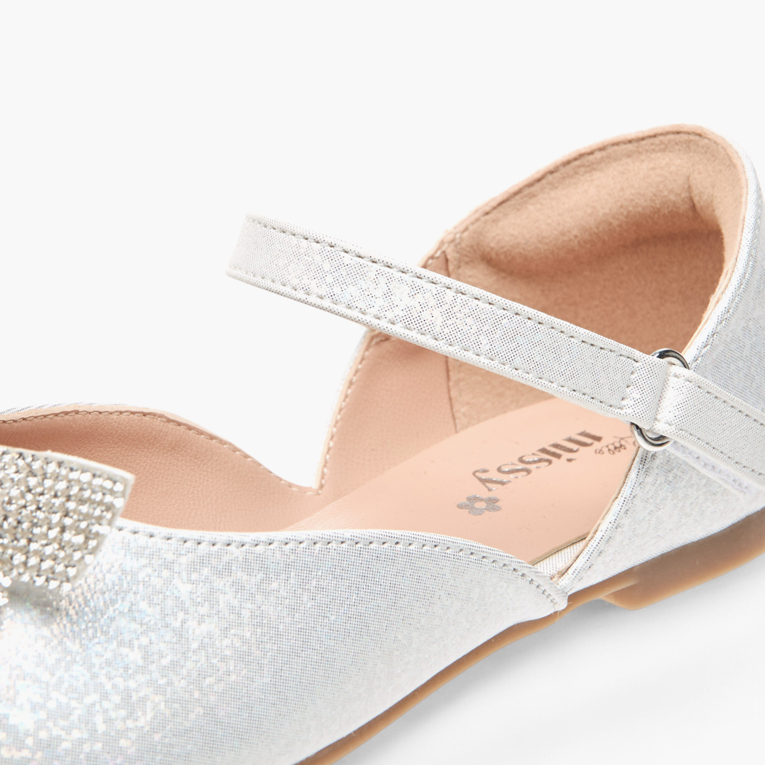 حذاء باليرينا بفيونكة مزينة وشريط إغلاق لاصق من ليتل ميسي-girls-shoes-ballerinas-image-6