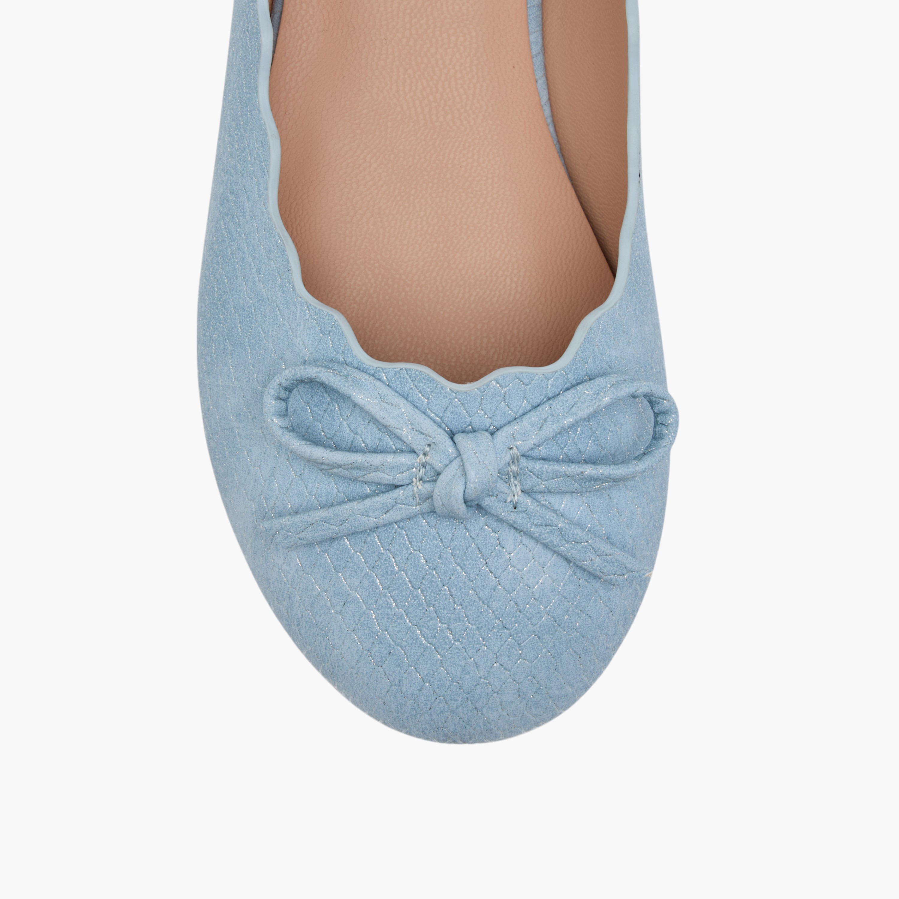 حذاء باليرينا سهل الارتداء بزينة فيونكة وتفاصيل متموجة من ليتل ميسي-girls-shoes-ballerinas-image-4