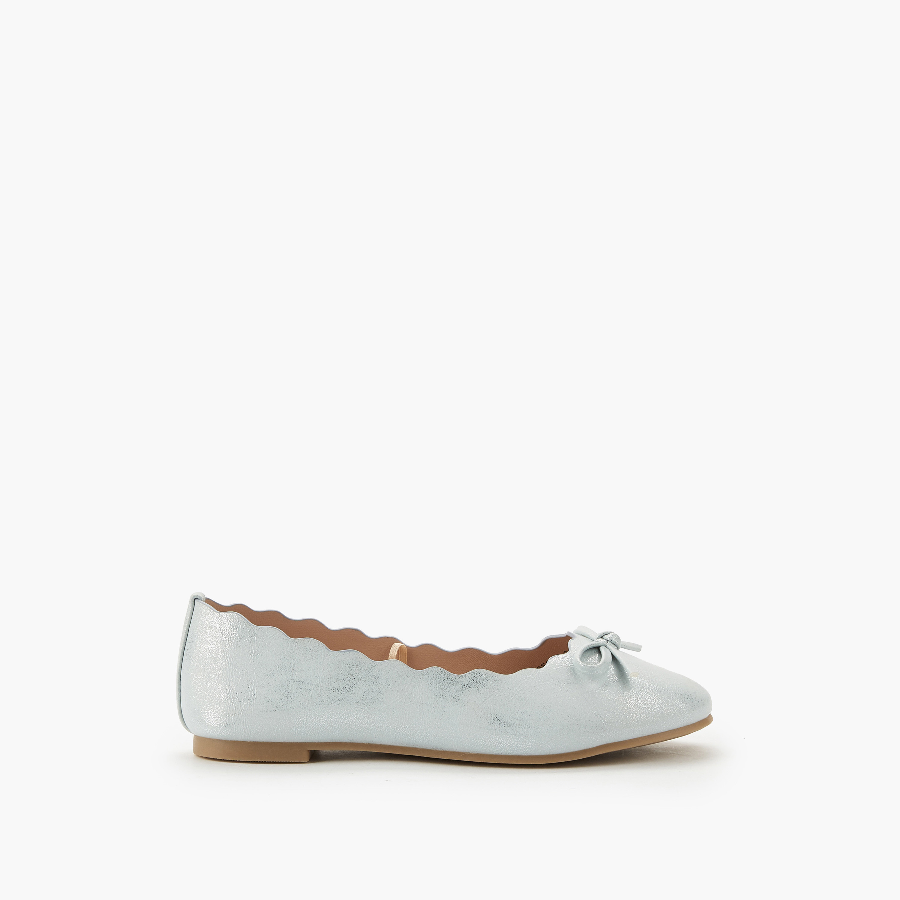حذاء باليرينا بحافة مموجة للبنات من ليتل ميسي-girls-shoes-ballerinas-image-2