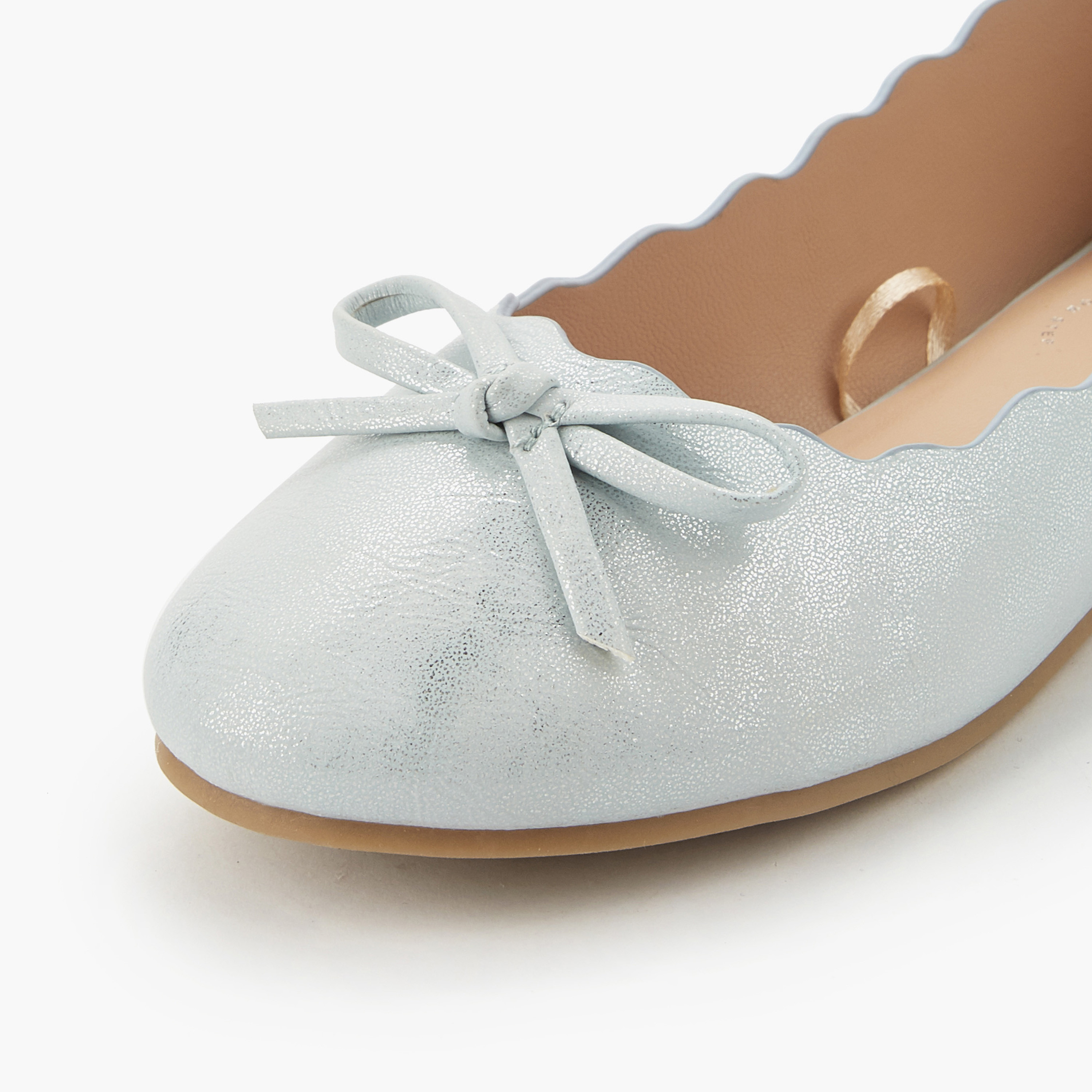 حذاء باليرينا بحافة مموجة للبنات من ليتل ميسي-girls-shoes-ballerinas-image-4