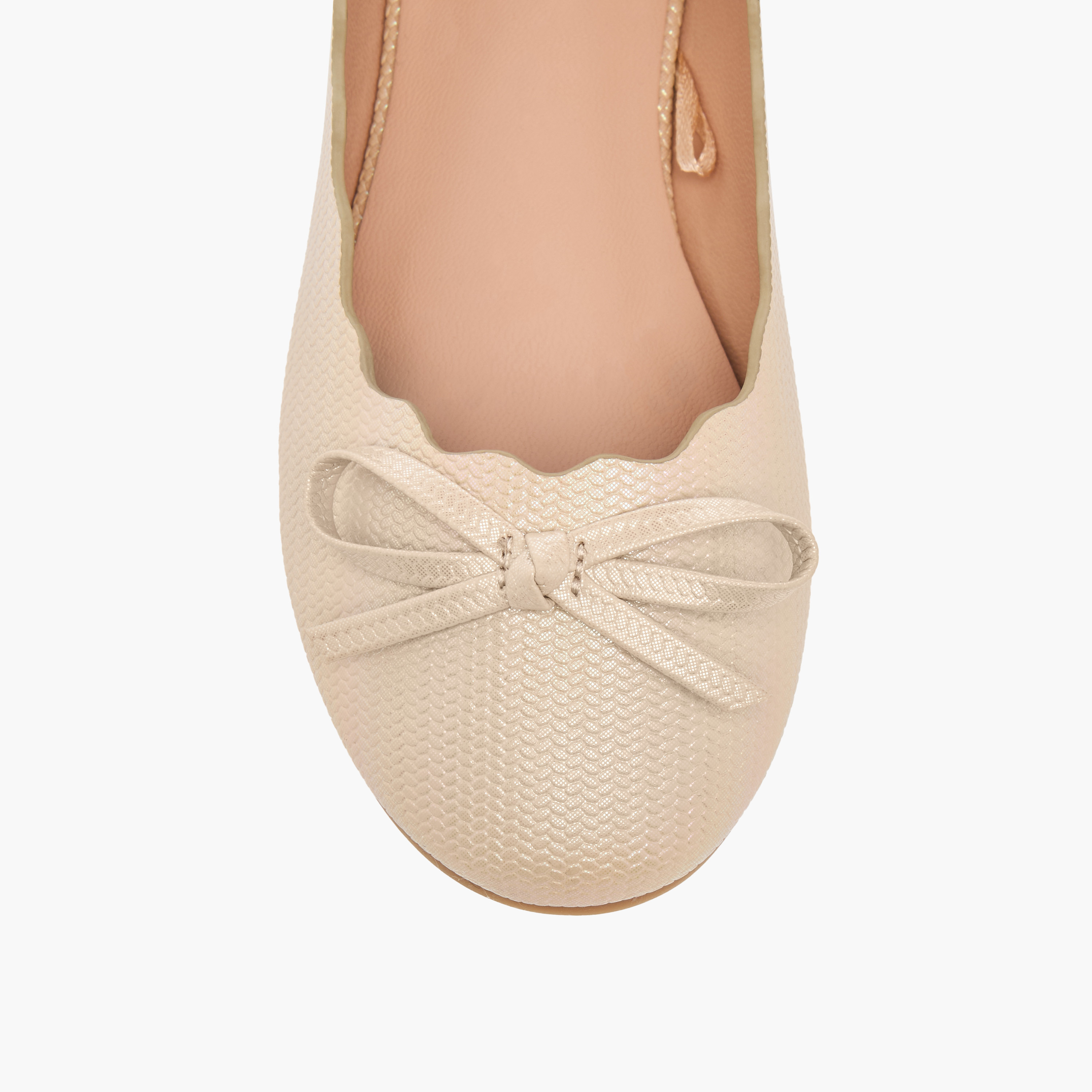حذاء باليرينا سهل الارتداء بزينة فيونكة من ليتل ميسي-girls-shoes-ballerinas-image-4
