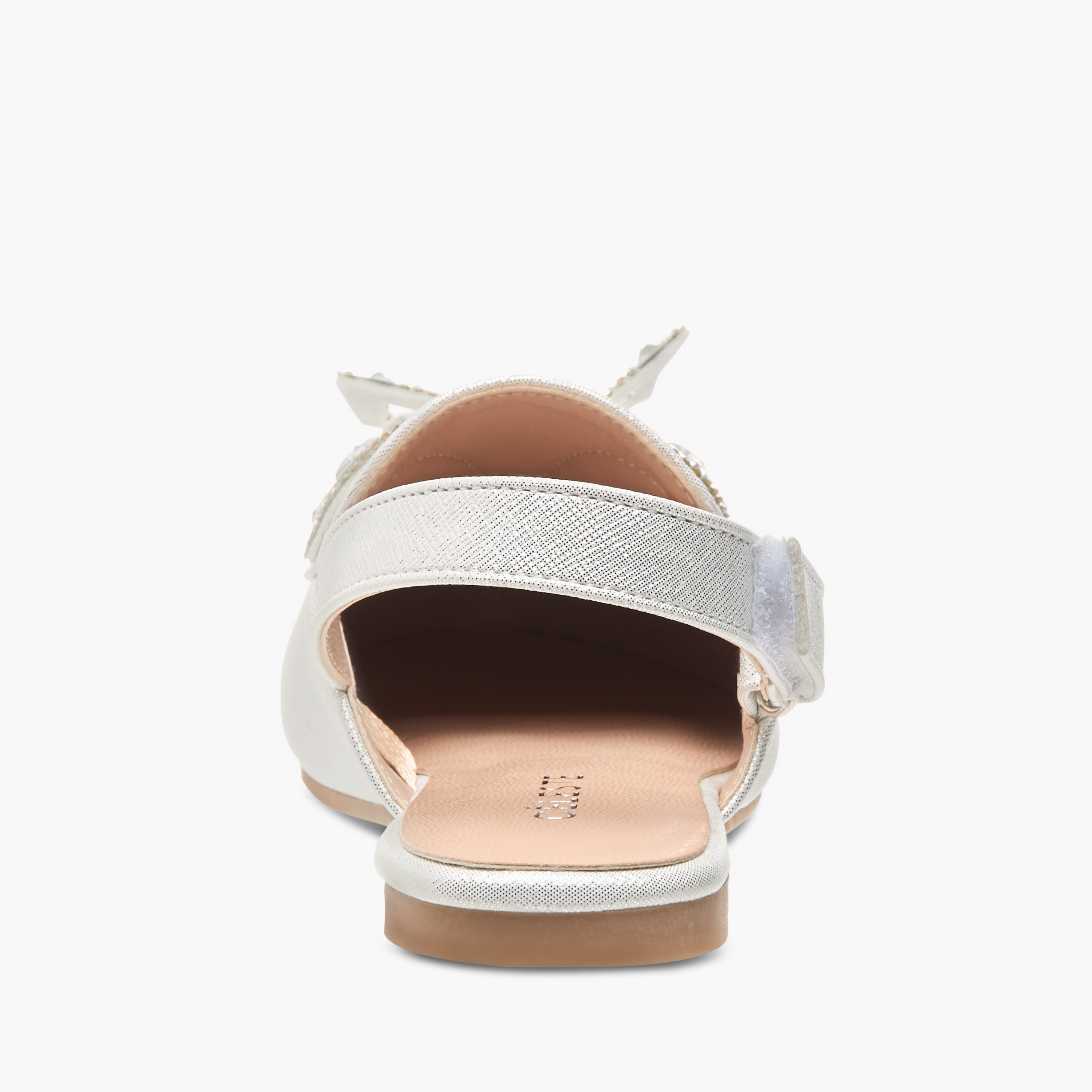 Celeste Girls' Embellished Slingback Ballerina Shoes with Hook and Loop Closure-girls-shoes-sandals-image-4