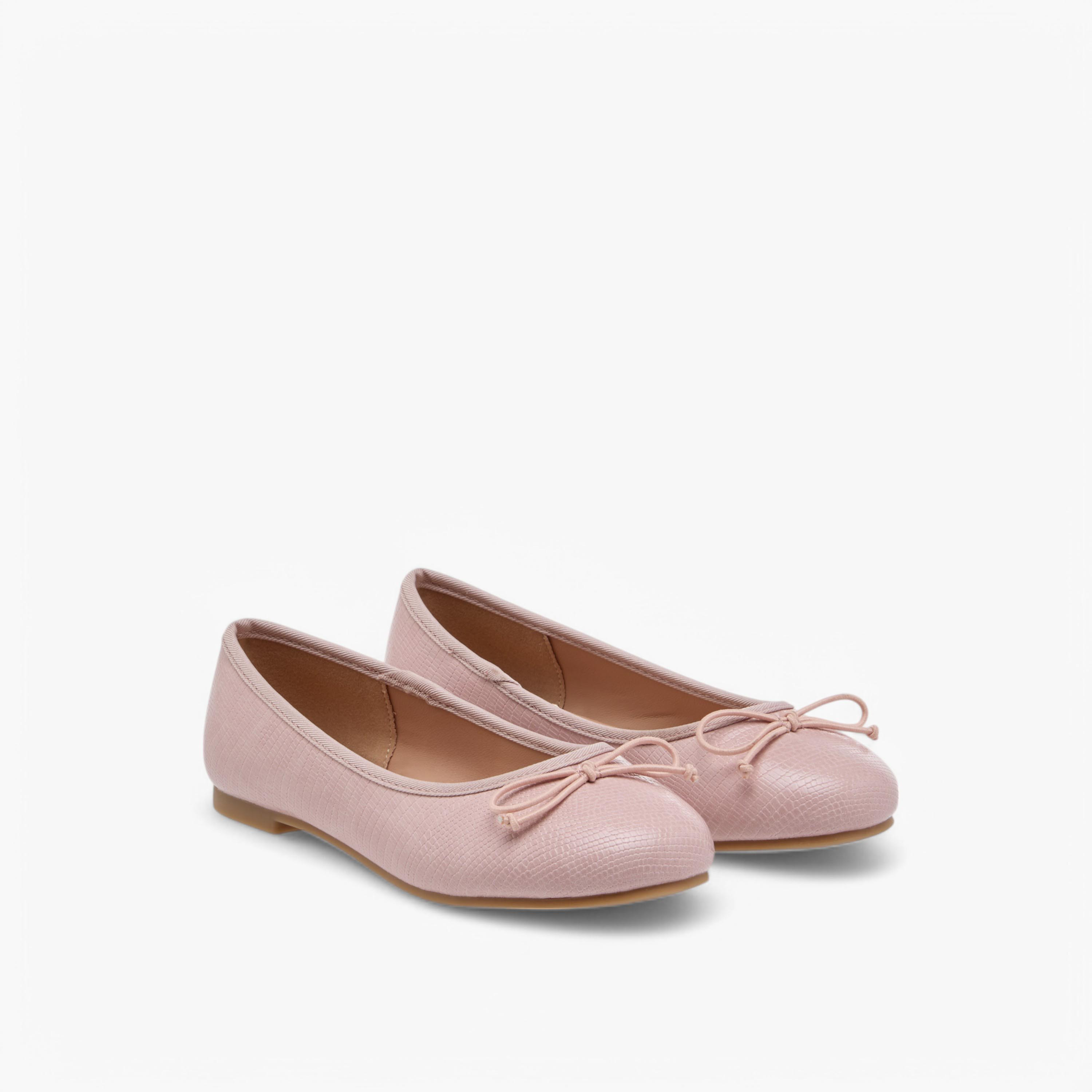 حذاء باليرينا سهل الارتداء بزينة فيونكة من ليتل ميسي-girls-shoes-ballerinas-image-1