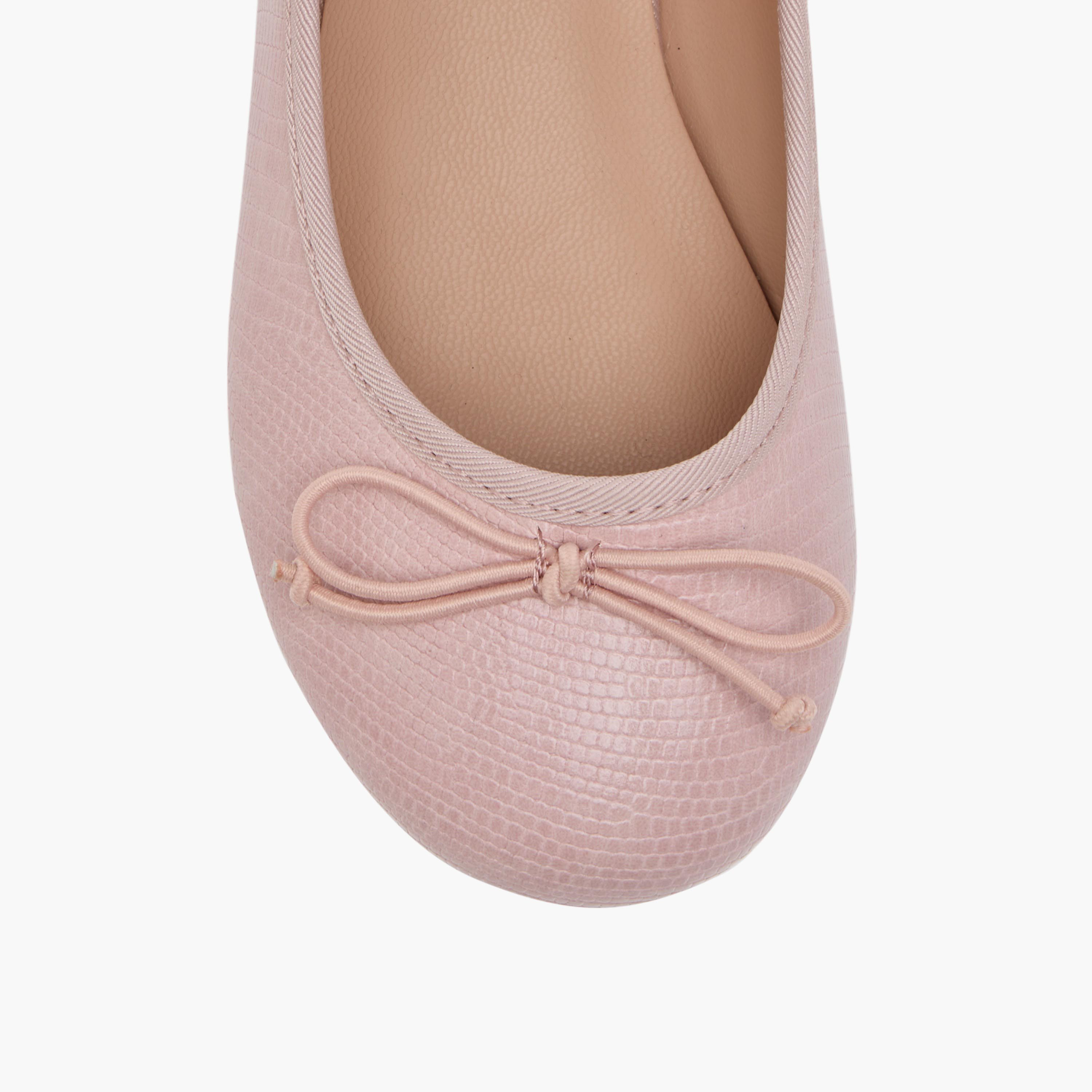 حذاء باليرينا سهل الارتداء بزينة فيونكة من ليتل ميسي-girls-shoes-ballerinas-image-4