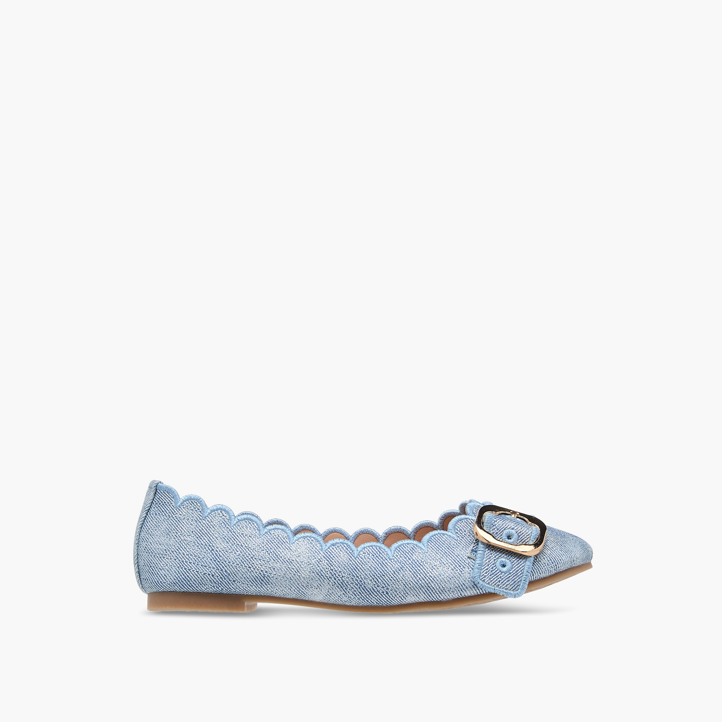 حذاء باليرينا سهل الارتداء بتفاصيل صدفية وزينة إبزيم من ليتل ميسي-girls-shoes-ballerinas-image-3