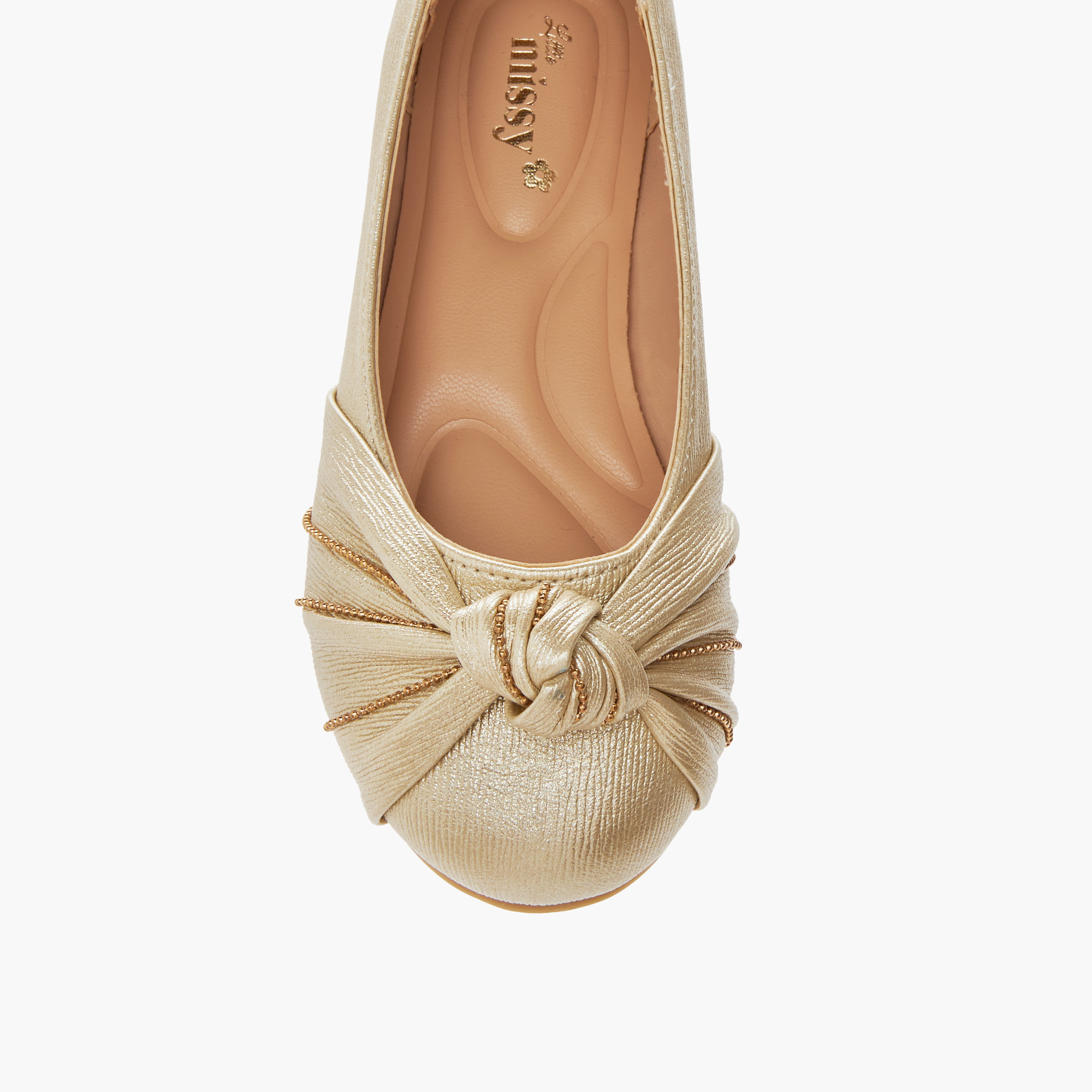 حذاء باليرينا سهل الارتداء بتفصيل عقدة من ليتل مِسي-girls-shoes-ballerinas-image-4