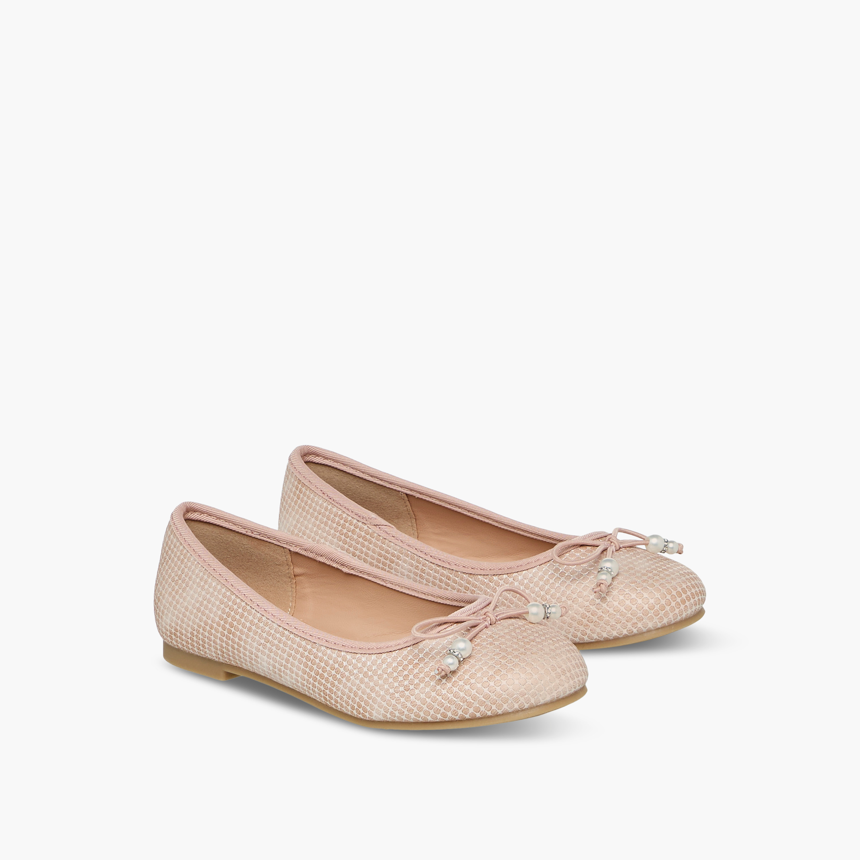 Little Missy Bow Accent Slip-On Ballerina Shoes-girls-shoes-ballerinas-image-1