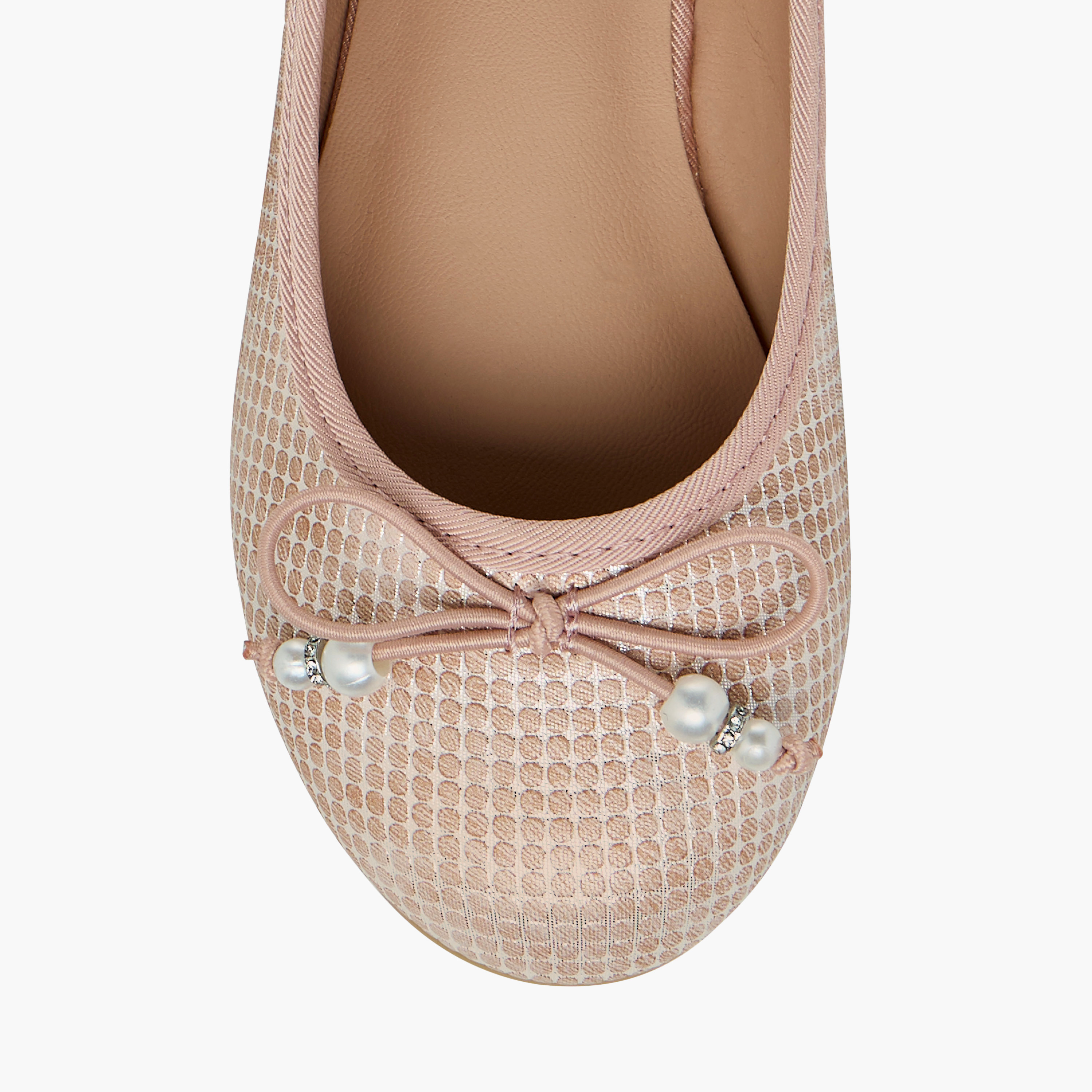 Little Missy Bow Accent Slip-On Ballerina Shoes-girls-shoes-ballerinas-image-4