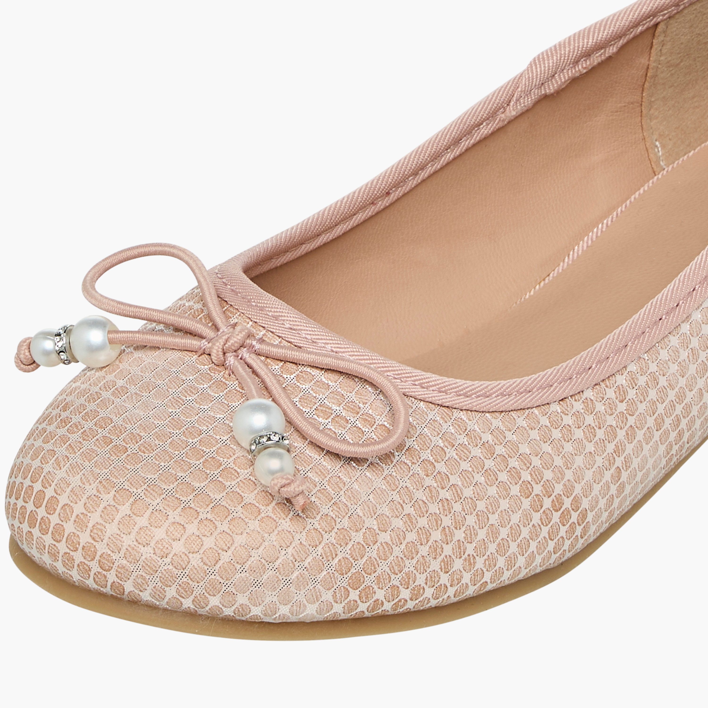 Little Missy Bow Accent Slip-On Ballerina Shoes-girls-shoes-ballerinas-image-5