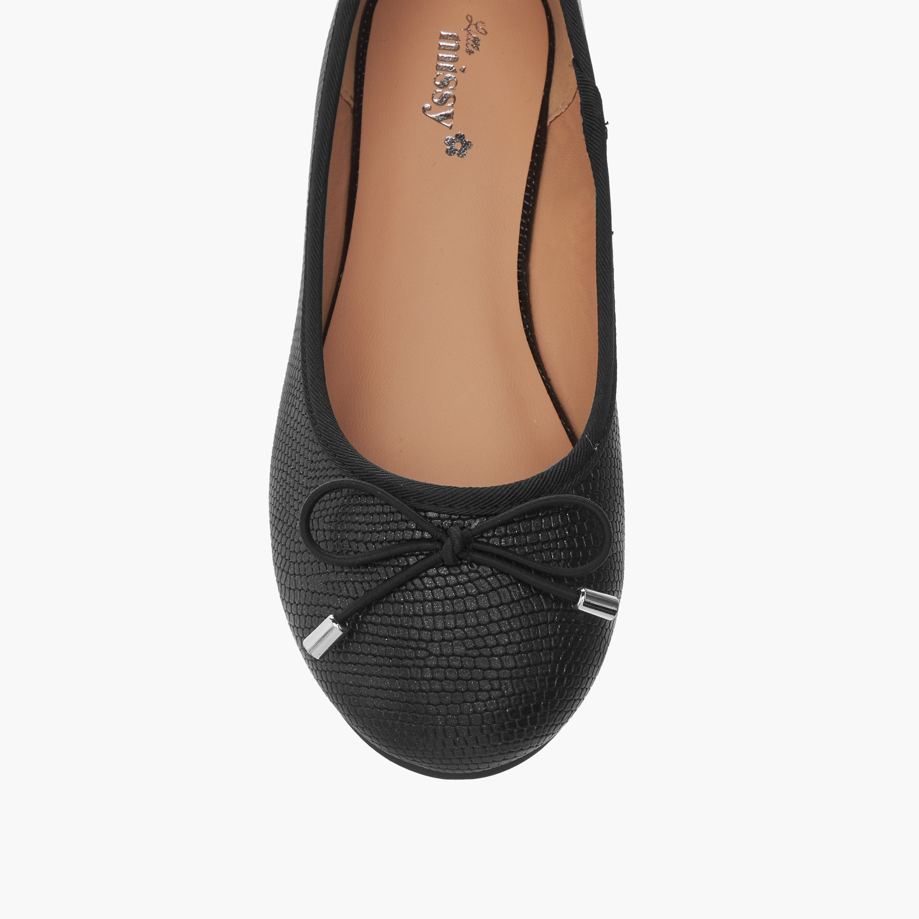 Little Missy Bow Accent Slip-On Ballerina Shoes-girls-shoes-ballerinas-image-4