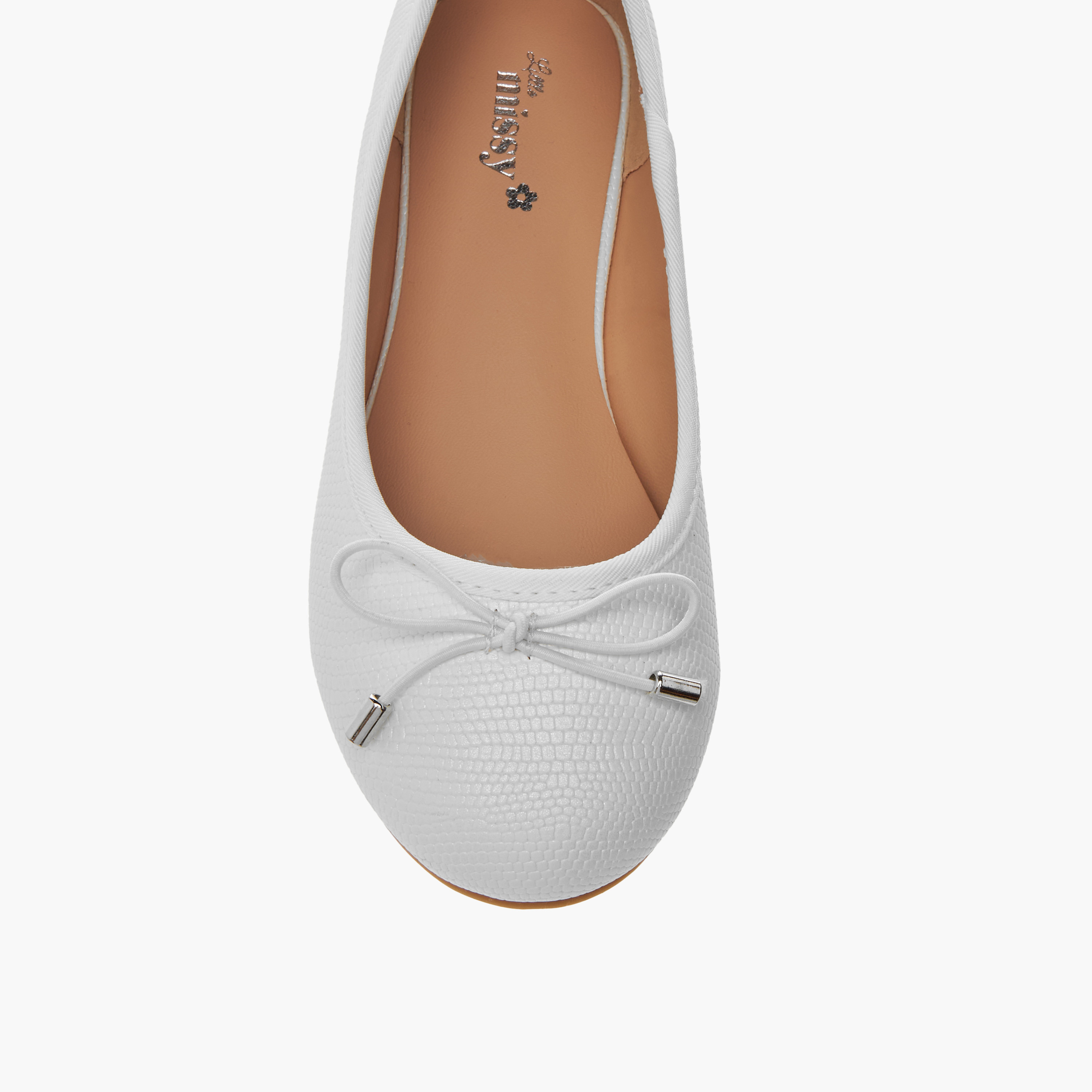Little Missy Bow Accent Slip-On Ballerina Shoes-girls-shoes-ballerinas-image-4