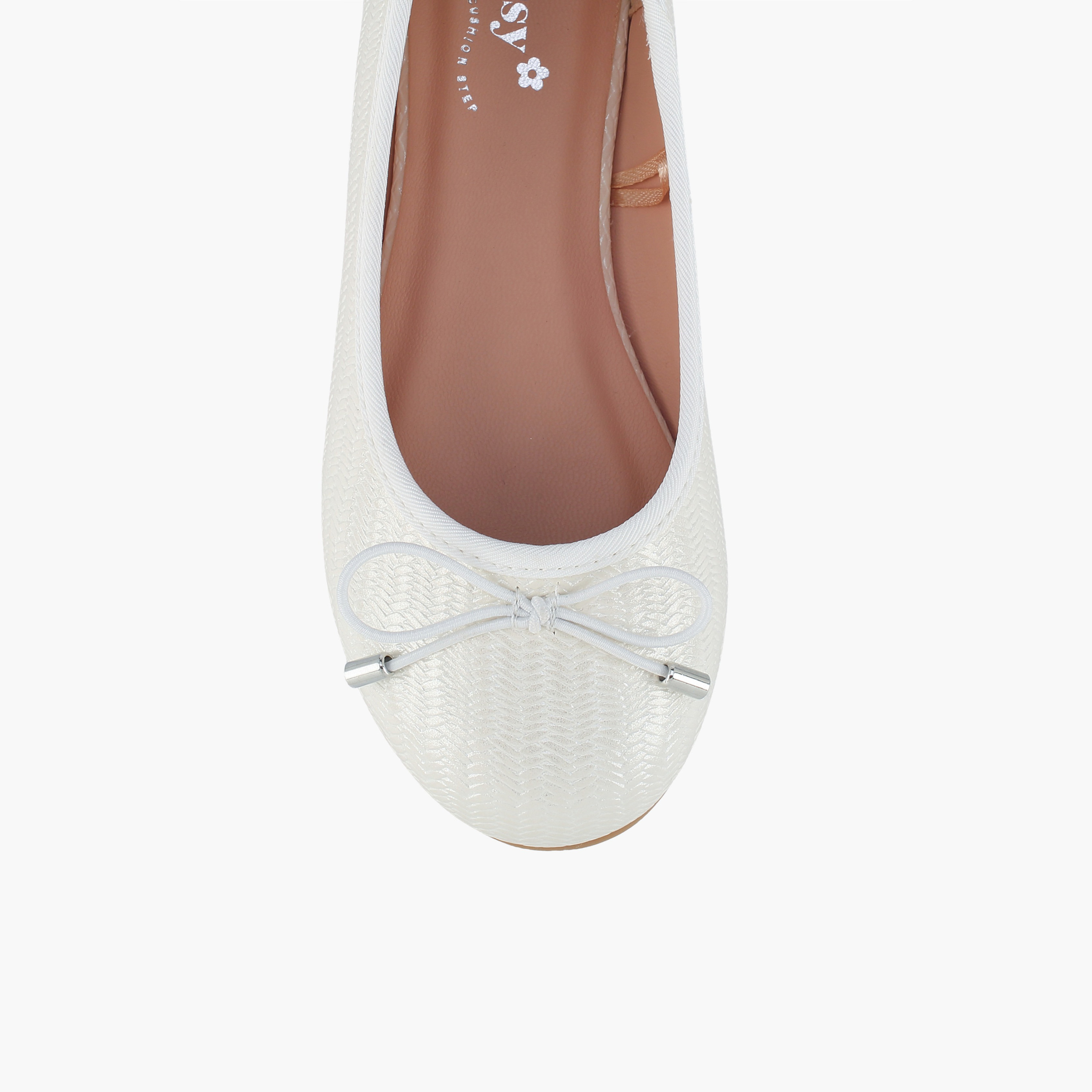 Little Missy Girls Textured Ballerina Shoes-girls-shoes-ballerinas-image-4