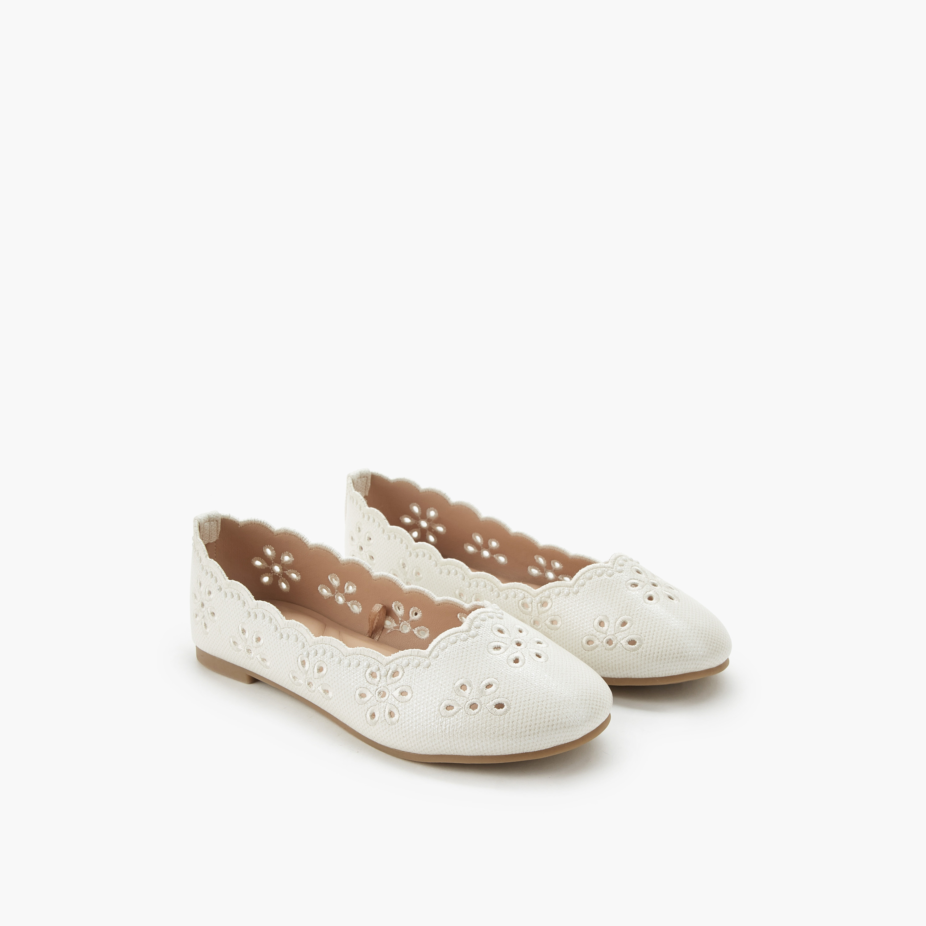 حذاء باليرينا مفرّغة بالليزر للبنات من ليتل ميسي-girls-shoes-ballerinas-image-1