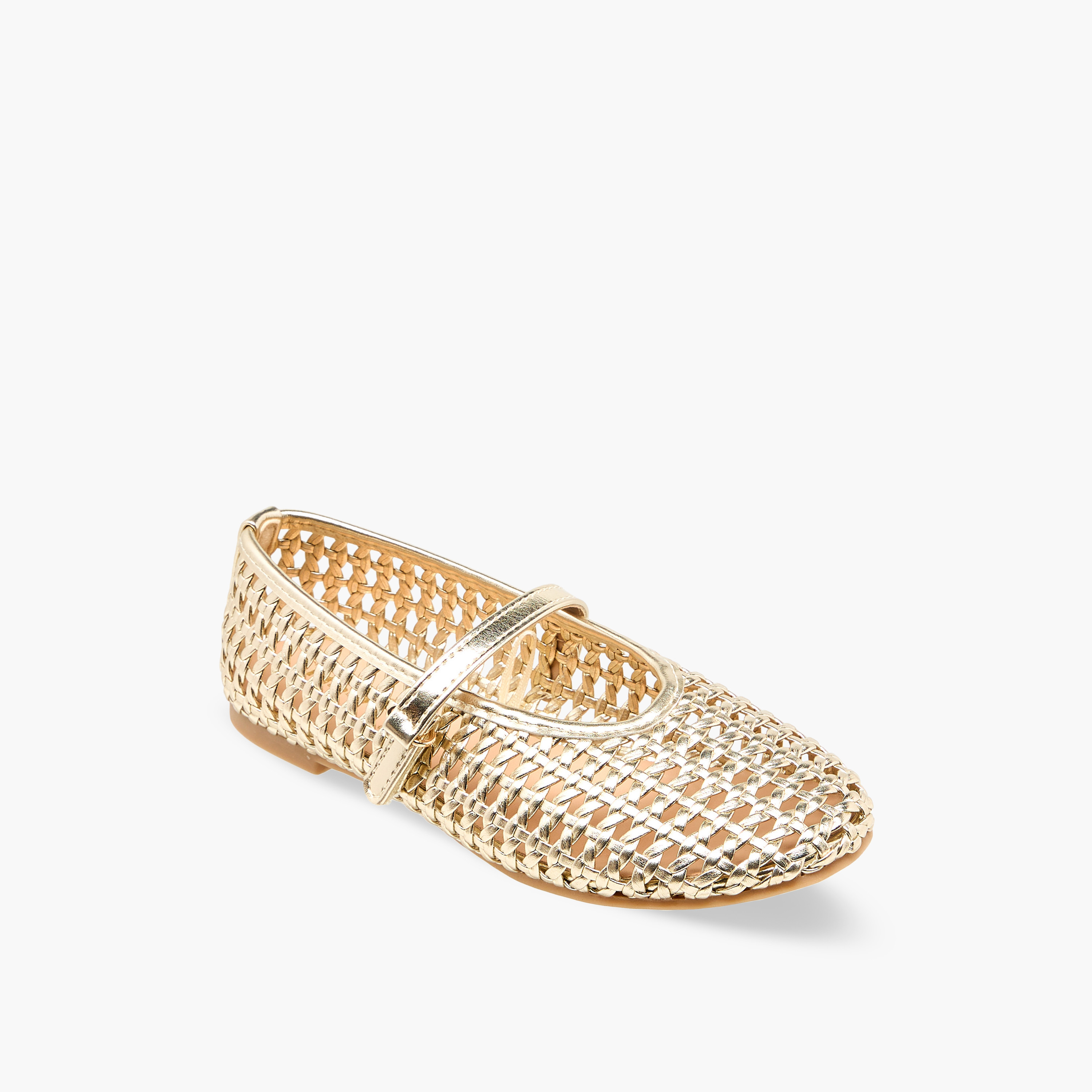 حذاء ماري جين بتفاصيل مفرغة للبنات من ليتل ميسي-girls-shoes-maryjanes-image-2