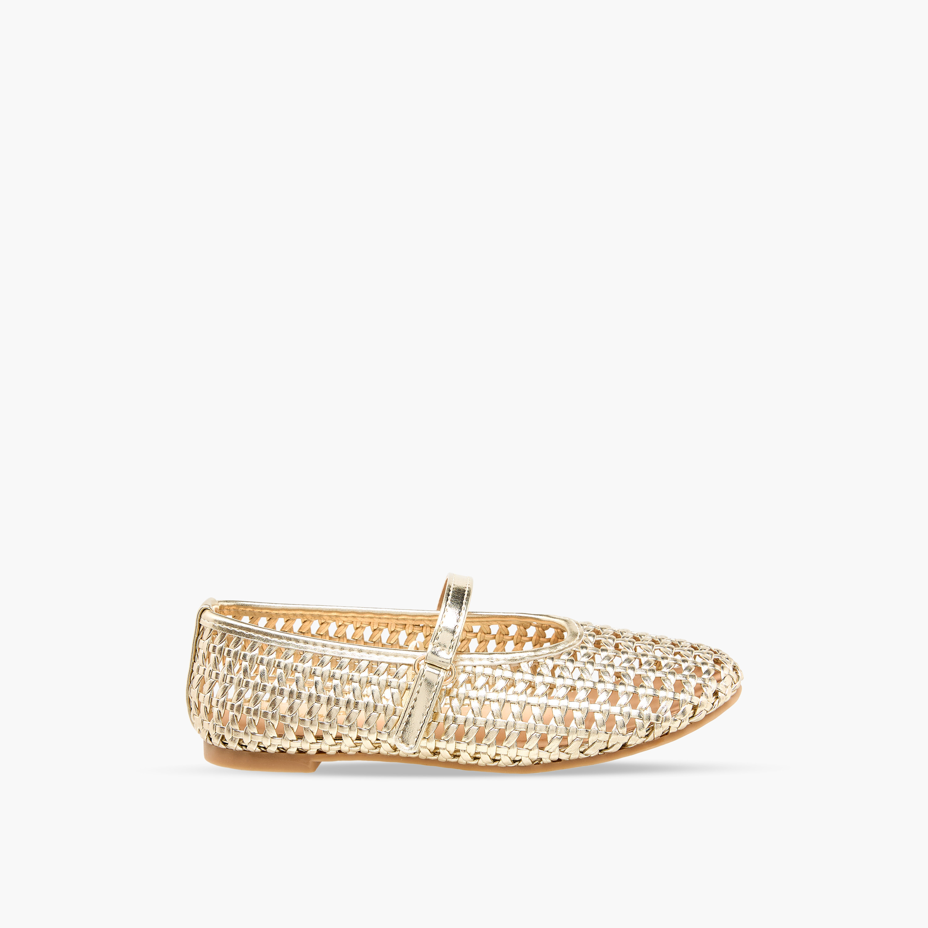 حذاء ماري جين بتفاصيل مفرغة للبنات من ليتل ميسي-girls-shoes-maryjanes-image-3