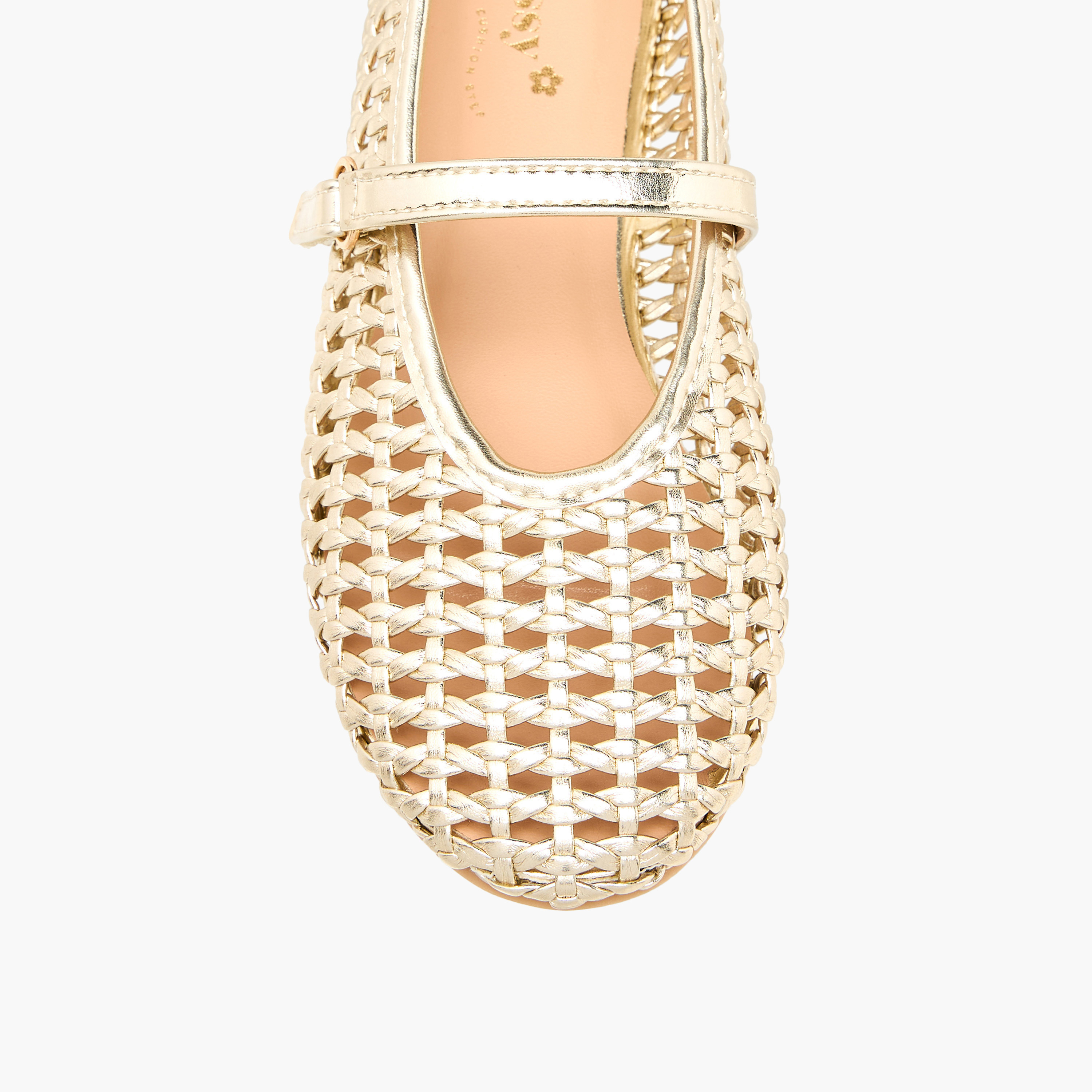 حذاء ماري جين بتفاصيل مفرغة للبنات من ليتل ميسي-girls-shoes-maryjanes-image-4