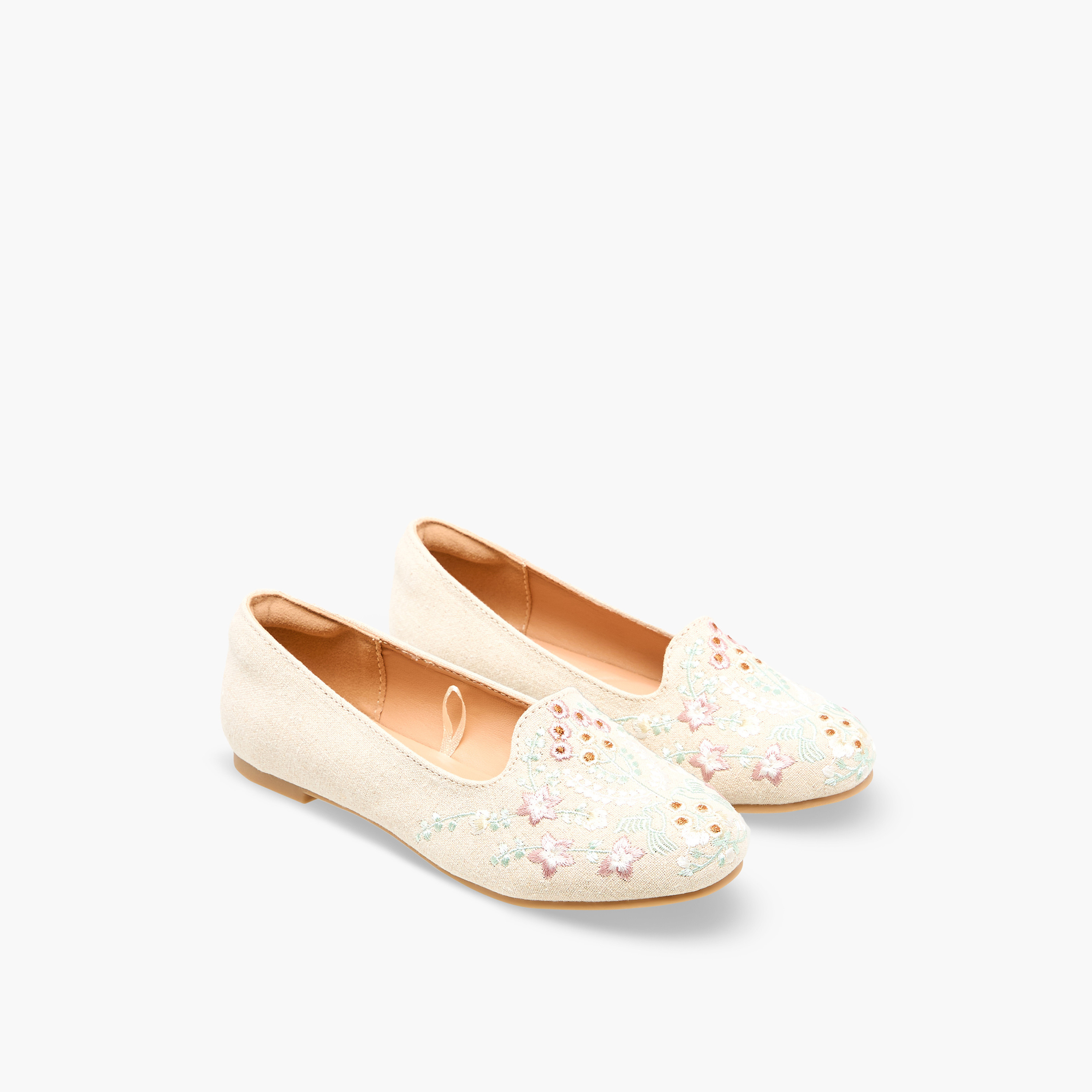 حذاء باليرينا مطرّز للبنات من ليتل ميسي-girls-shoes-ballerinas-image-1
