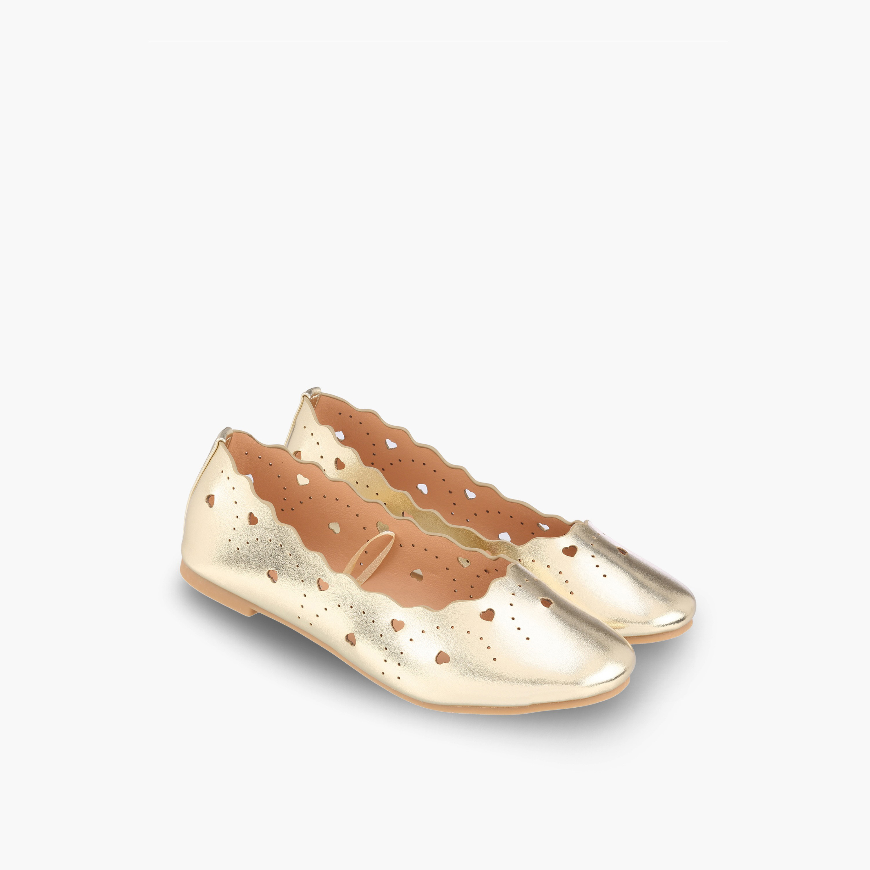 حذاء باليرينا بفتحات ليزر للبنات من ليتل ميسي-girls-shoes-ballerinas-image-1