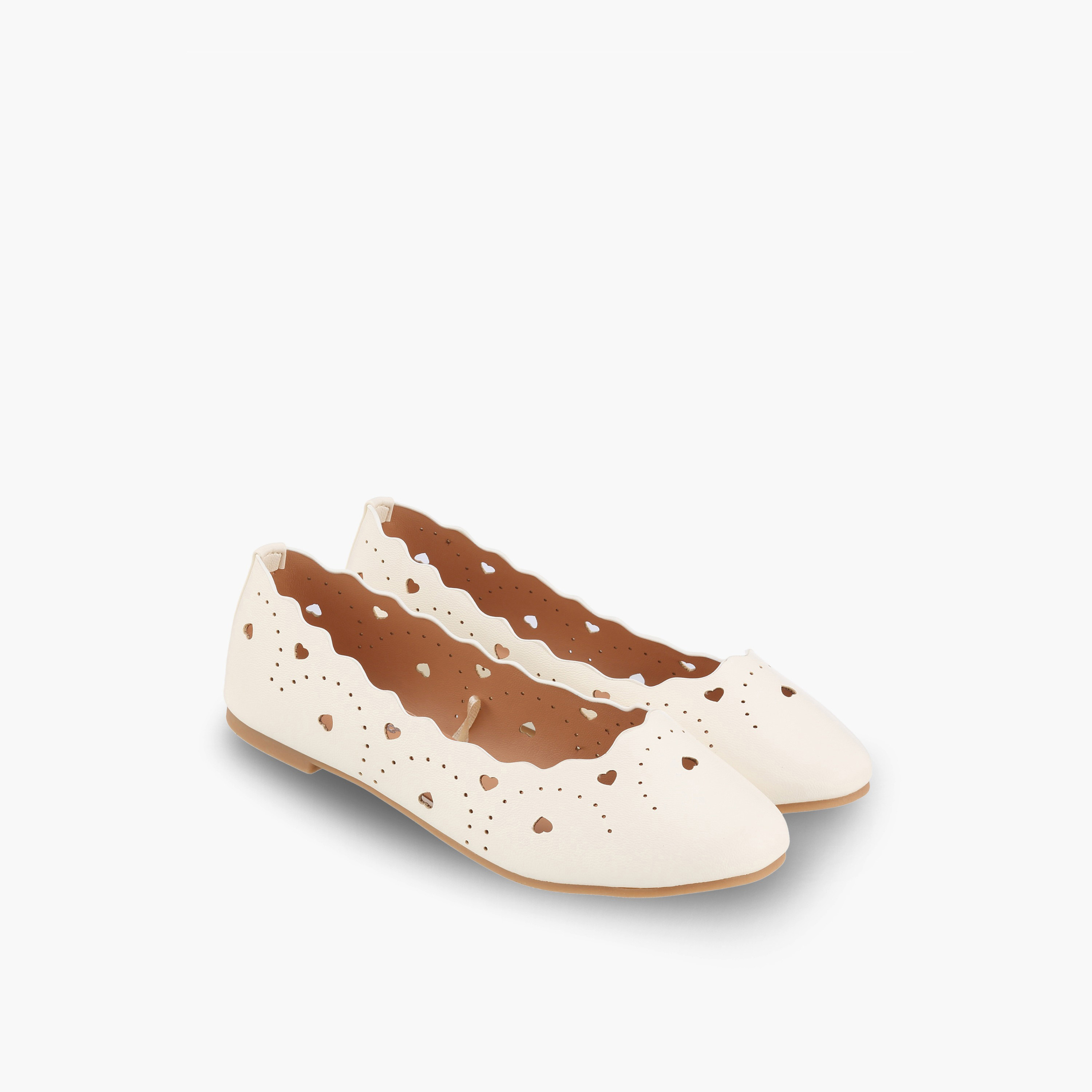 حذاء باليرينا بفتحات ليزر للبنات من ليتل ميسي-girls-shoes-ballerinas-image-1
