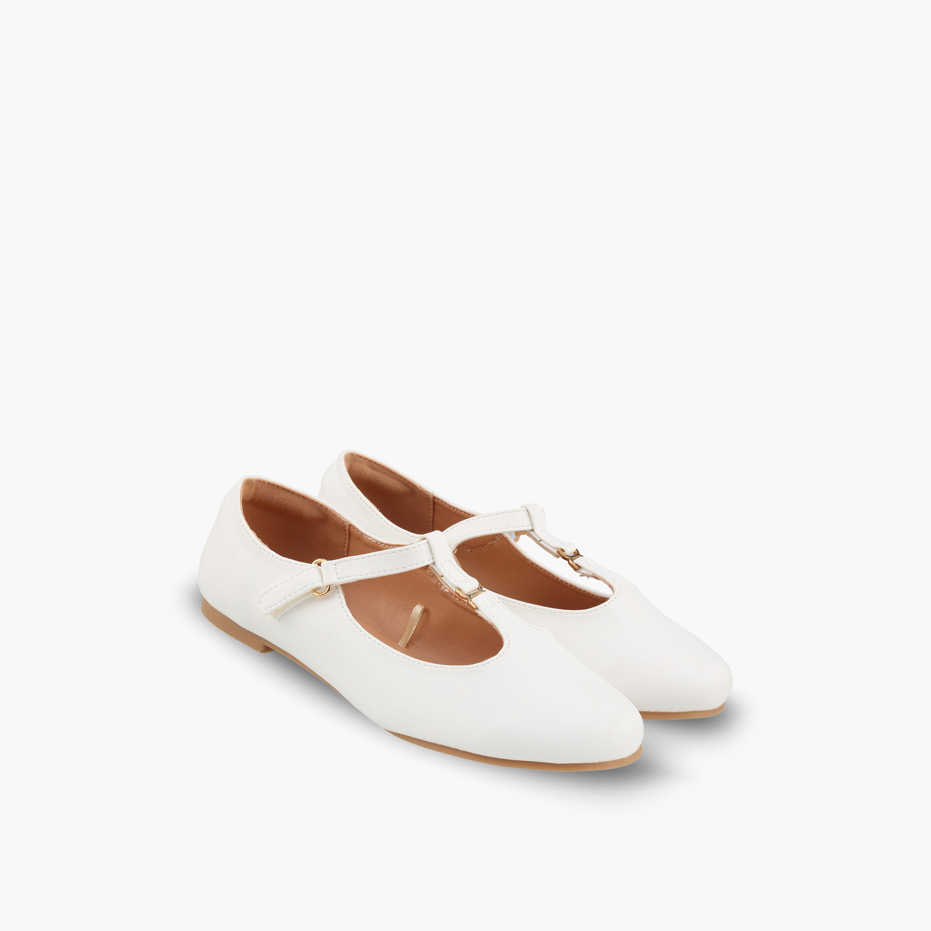حذاء ماري جين بزينة ميتاليك للبنات من ليتل ميسي-girls-shoes-ballerinas-image-1