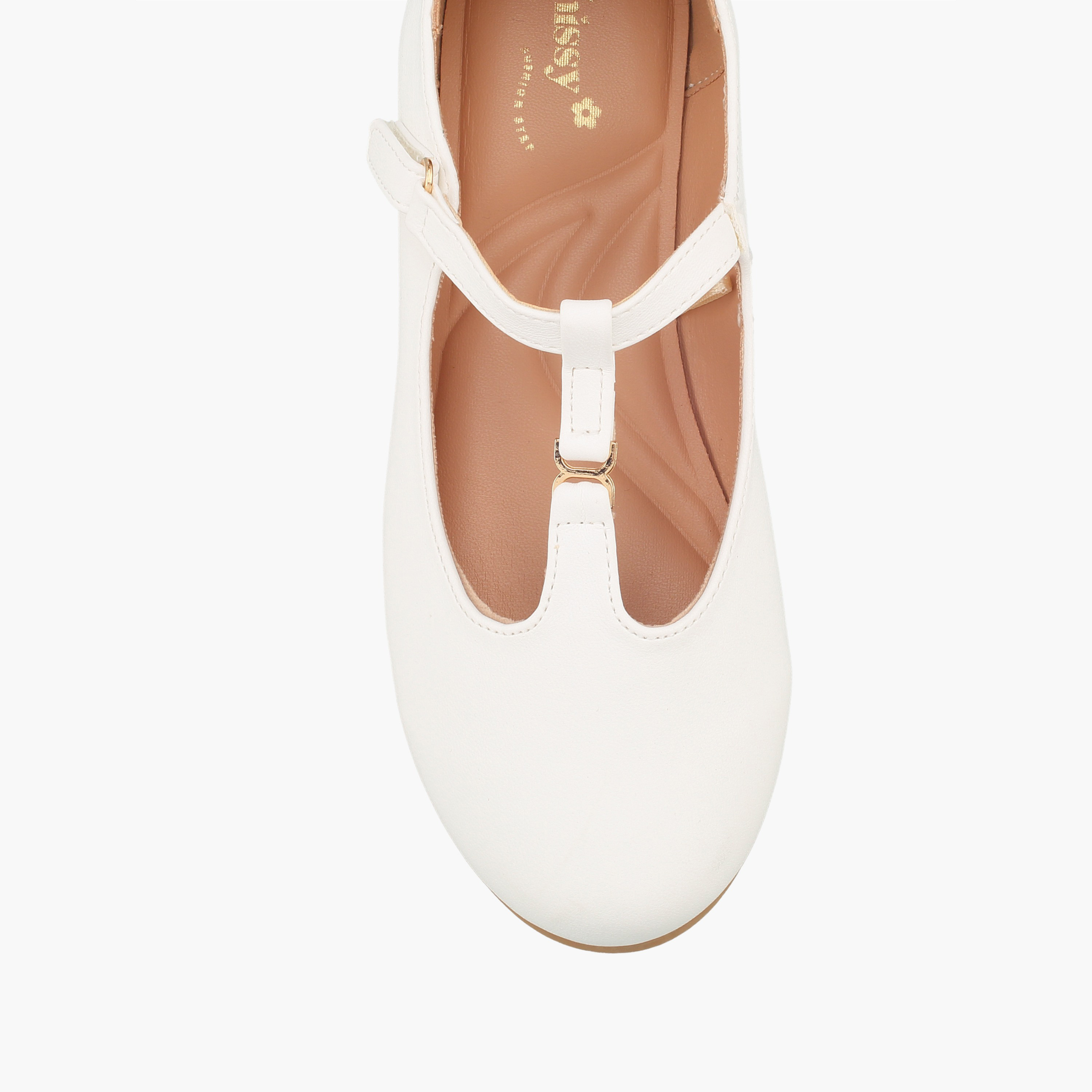 حذاء ماري جين بزينة ميتاليك للبنات من ليتل ميسي-girls-shoes-ballerinas-image-4