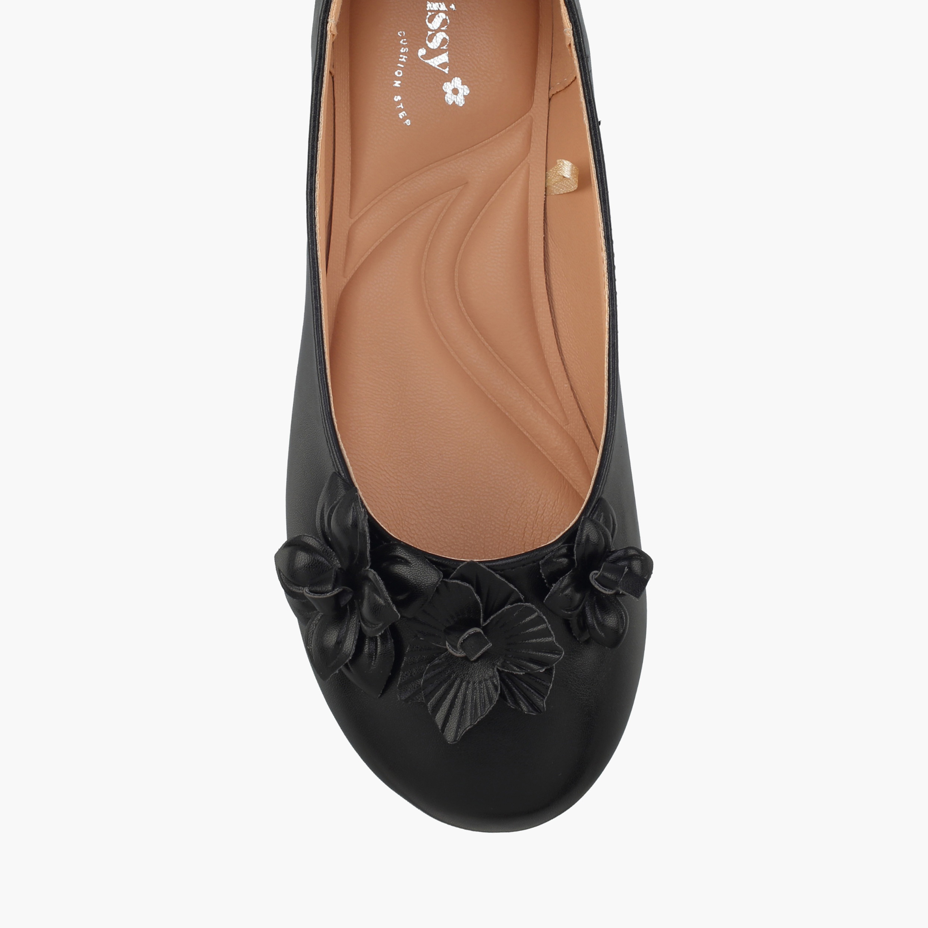 Little Missy Girls Floral Accent Ballerina Shoes-girls-shoes-ballerinas-image-4
