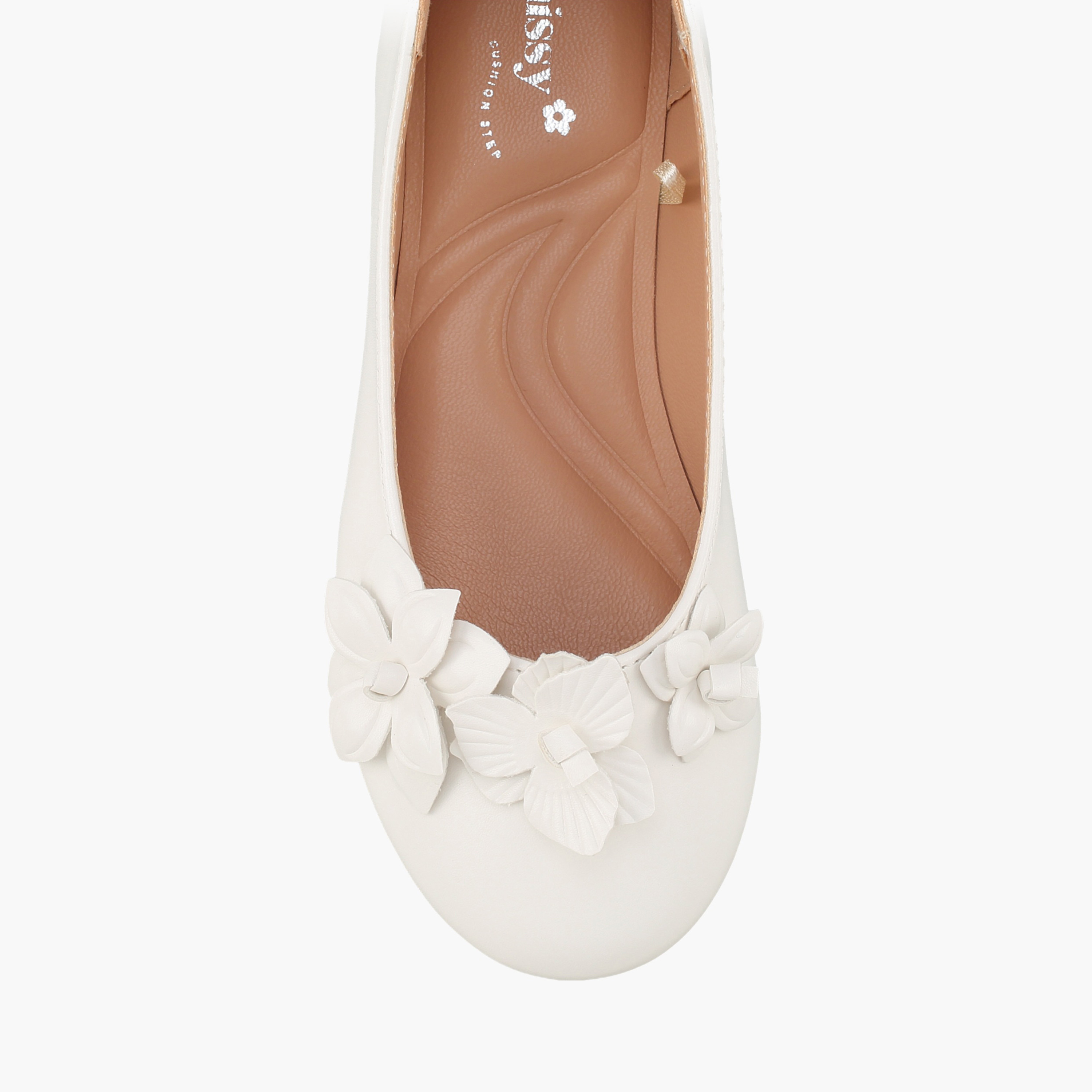 Little Missy Girls Floral Accent Ballerina Shoes-girls-shoes-ballerinas-image-4