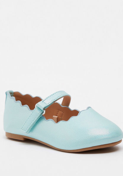 Textured Mary Jane Shoes with Scalloped Outline-Girl%27s Casual Shoes-image-1