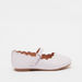 Textured Mary Jane Shoes with Scalloped Outline-Girl%27s Casual Shoes-thumbnail-0