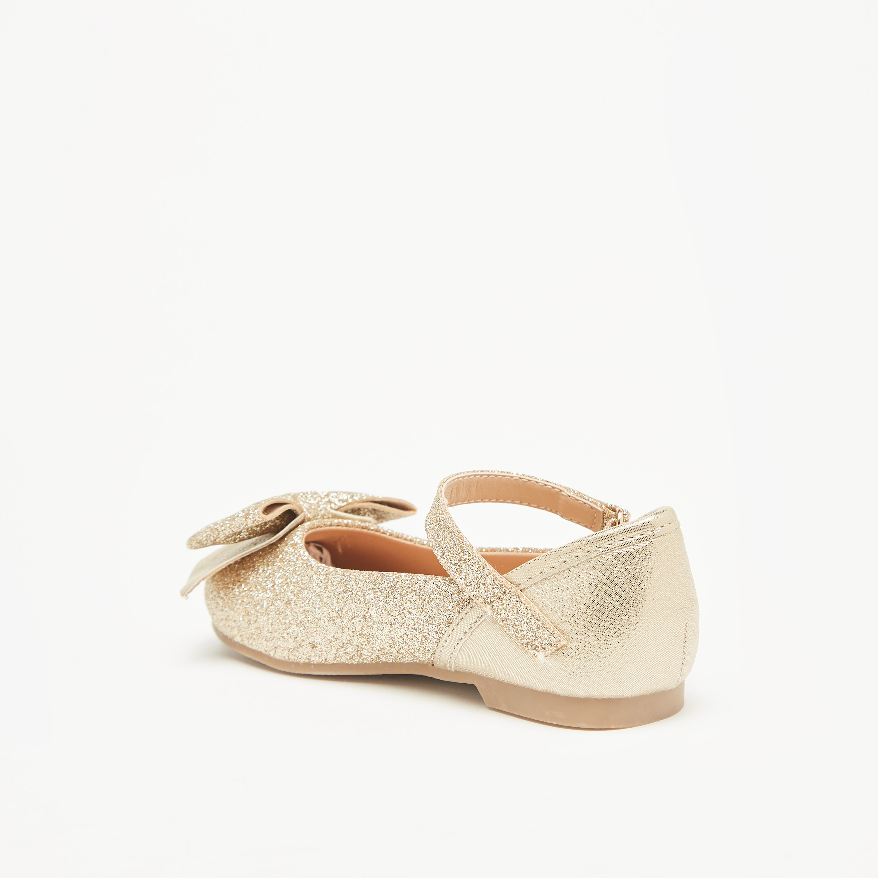 حذاء ماري جين بجليتر بارز الملمس مزيّن بفيونكة من جونيورز-girls-shoes-ballerinas-image-2