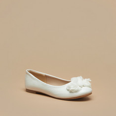 Flora Bella Applique Detail Slip-On Ballerina Shoes