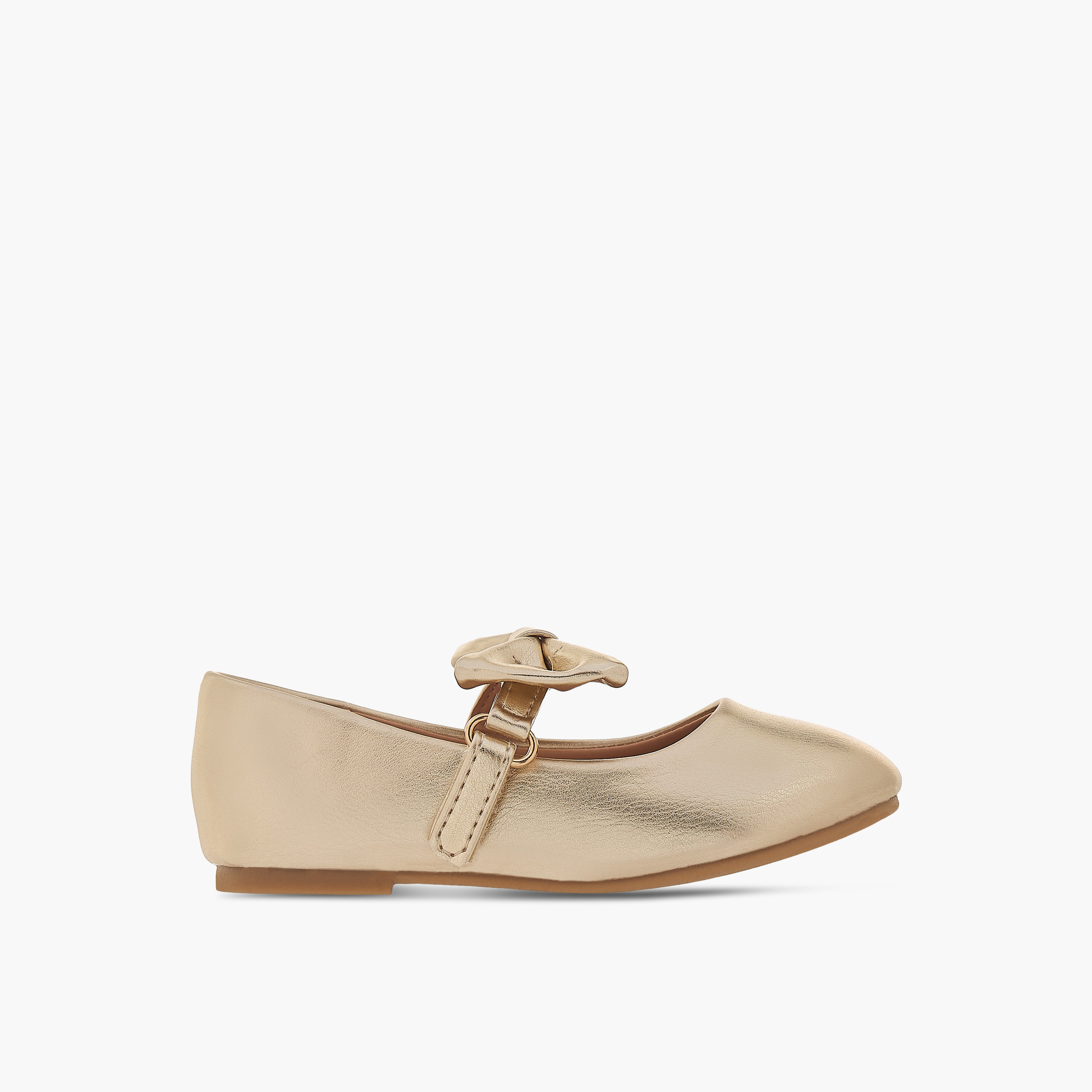 Flora Bella Bow Accented Mary Jane Shoes with Hook and Loop Closure-girls-shoes-maryjanes-image-3
