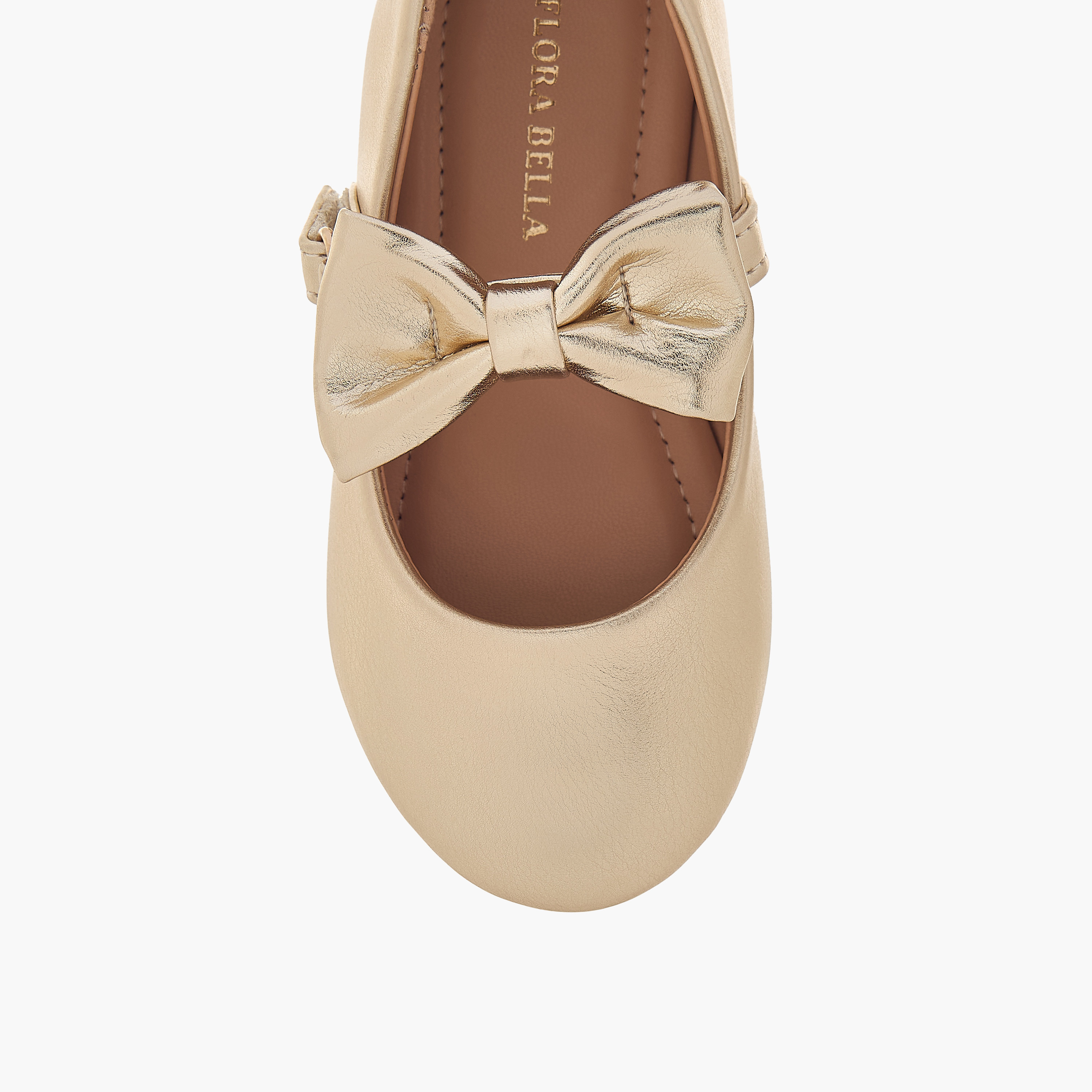 Flora Bella Bow Accented Mary Jane Shoes with Hook and Loop Closure-girls-shoes-maryjanes-image-5