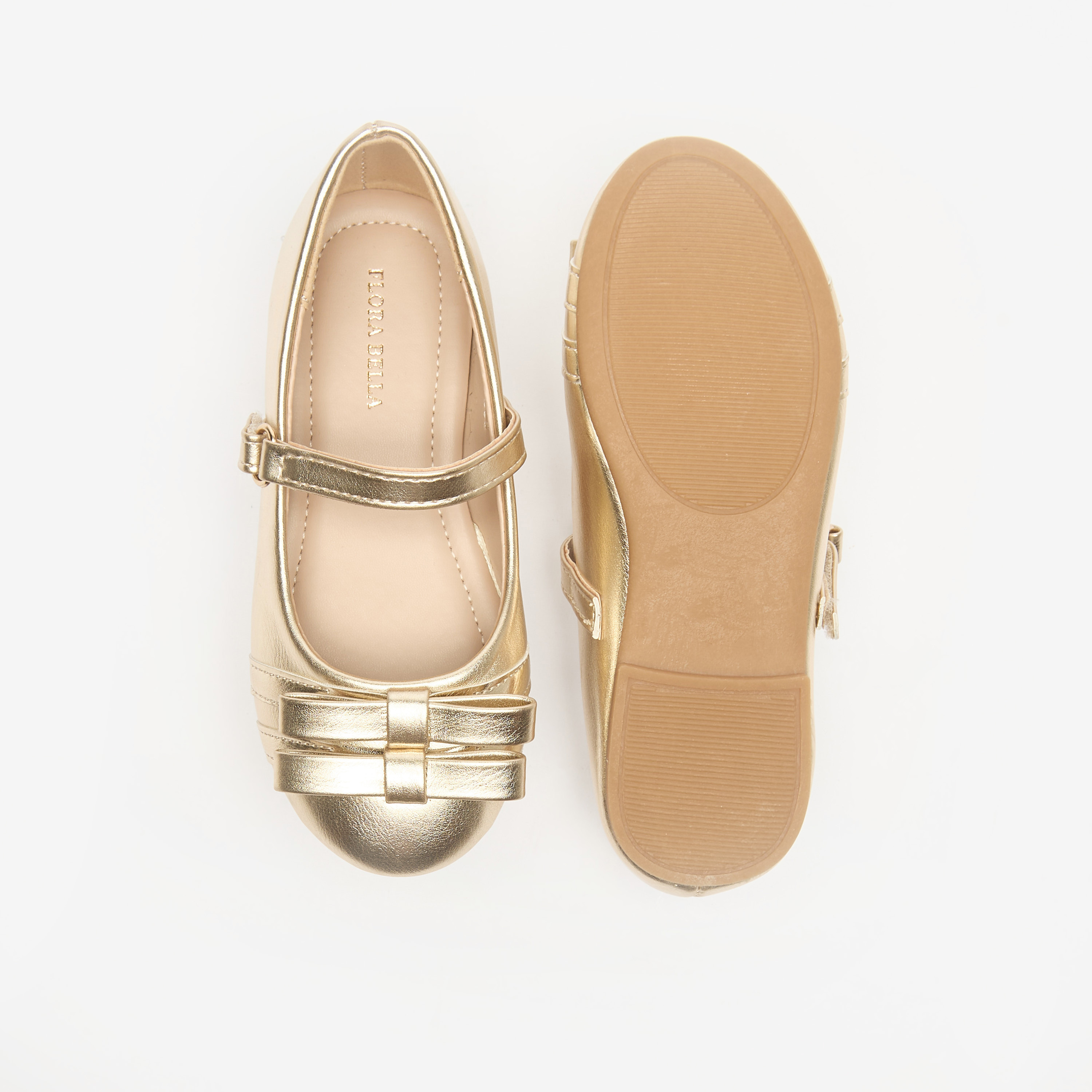حذاء باليرينا بزينة فيونكة وشريط إغلاق لاصق من فلورا بيلا-girls-shoes-ballerinas-image-9