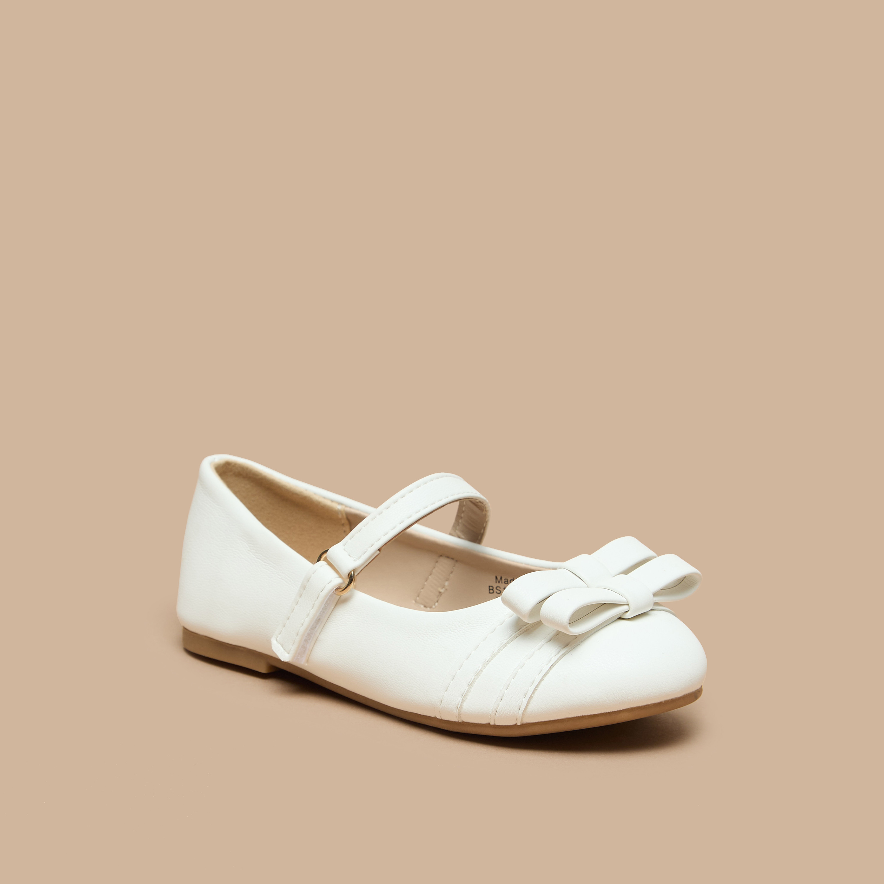 حذاء باليرينا بزينة فيونكة وشريط إغلاق لاصق من فلورا بيلا-girls-shoes-ballerinas-image-1