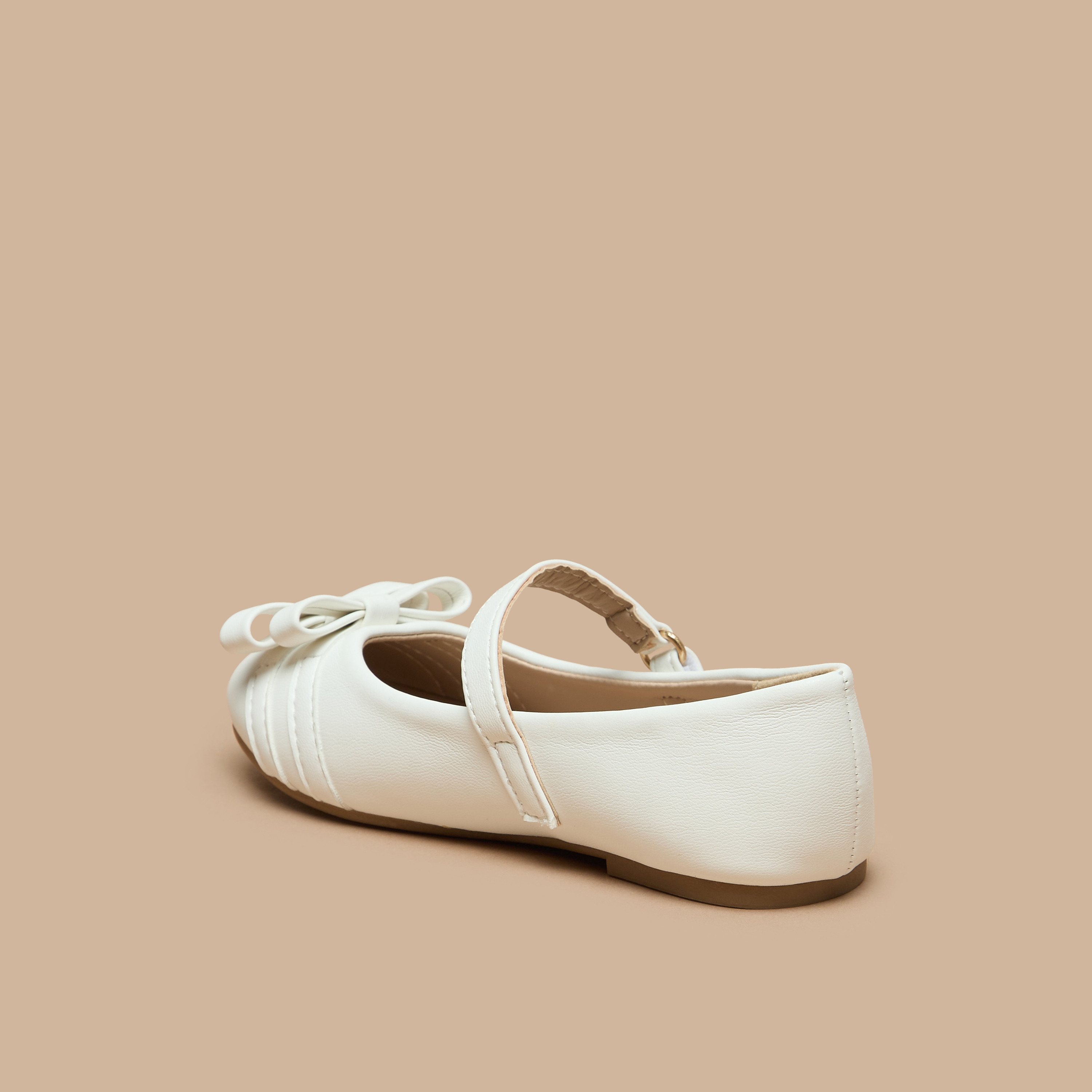 حذاء باليرينا بزينة فيونكة وشريط إغلاق لاصق من فلورا بيلا-girls-shoes-ballerinas-image-2