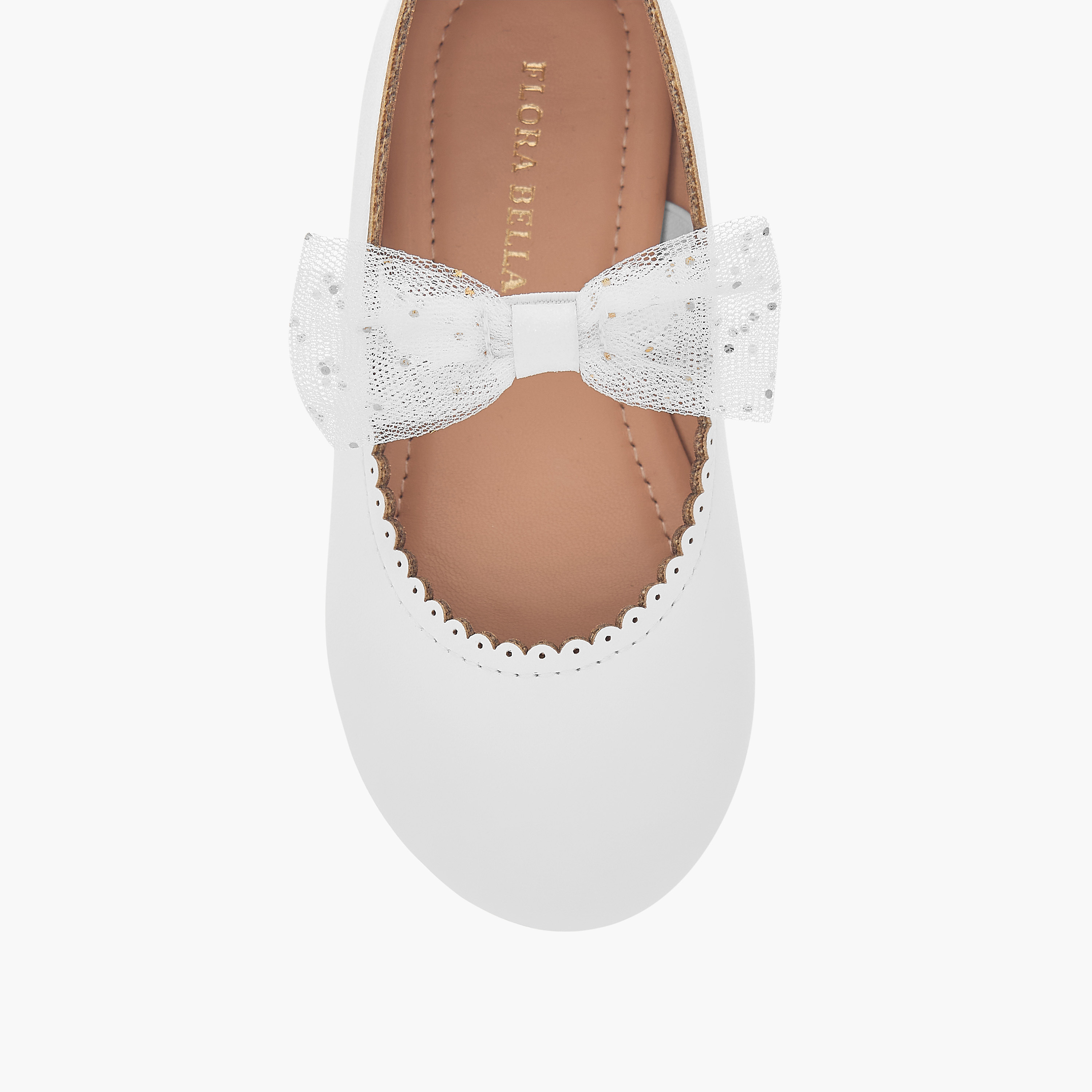 حذاء باليرينا بتفاصيل فيونكة وحزام مطاطي من فلورا بيلا-girls-shoes-ballerinas-image-4