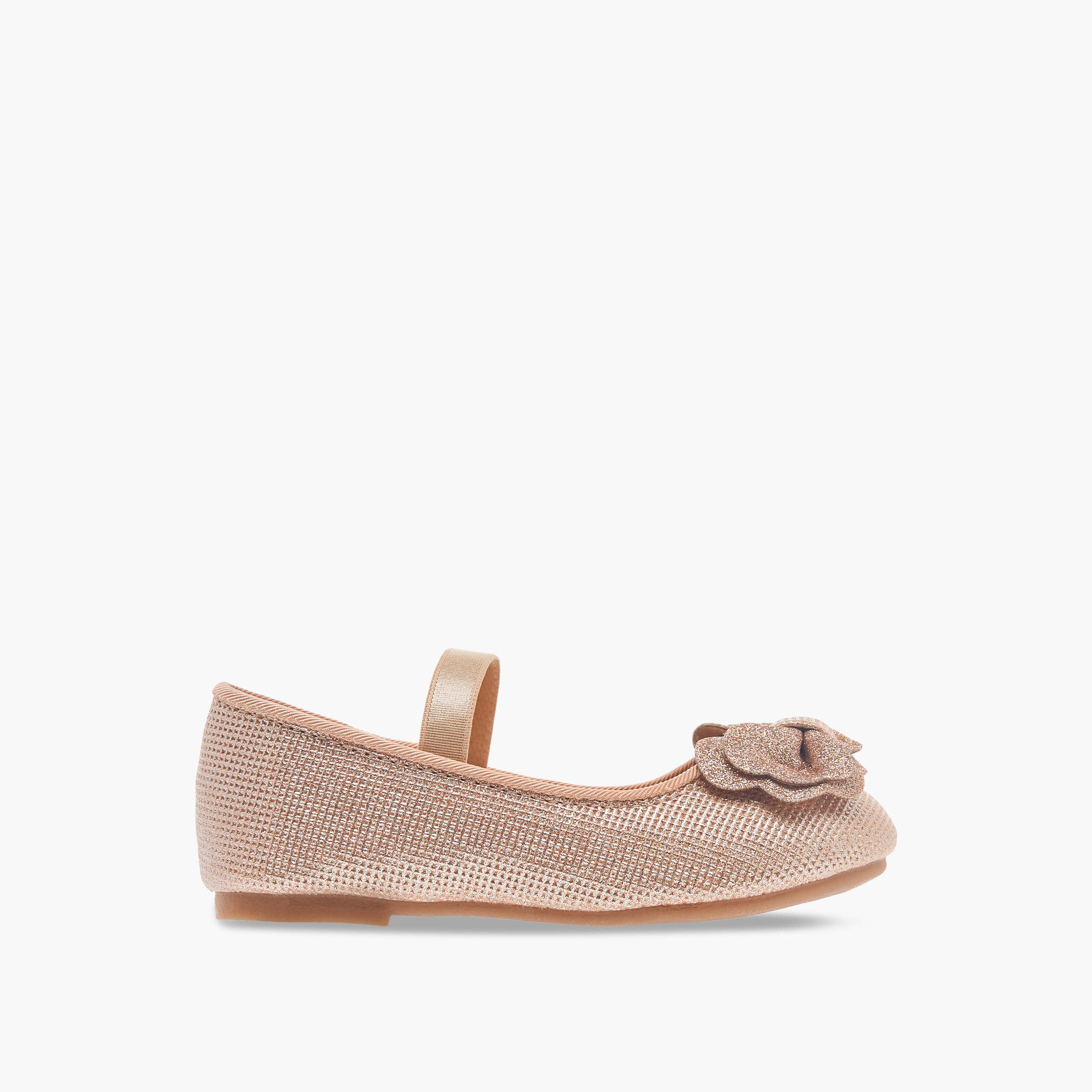 حذاء باليرينا بتزيينات فيونكة وحزام مطاطي من فلورا بيلا-girls-shoes-ballerinas-image-3