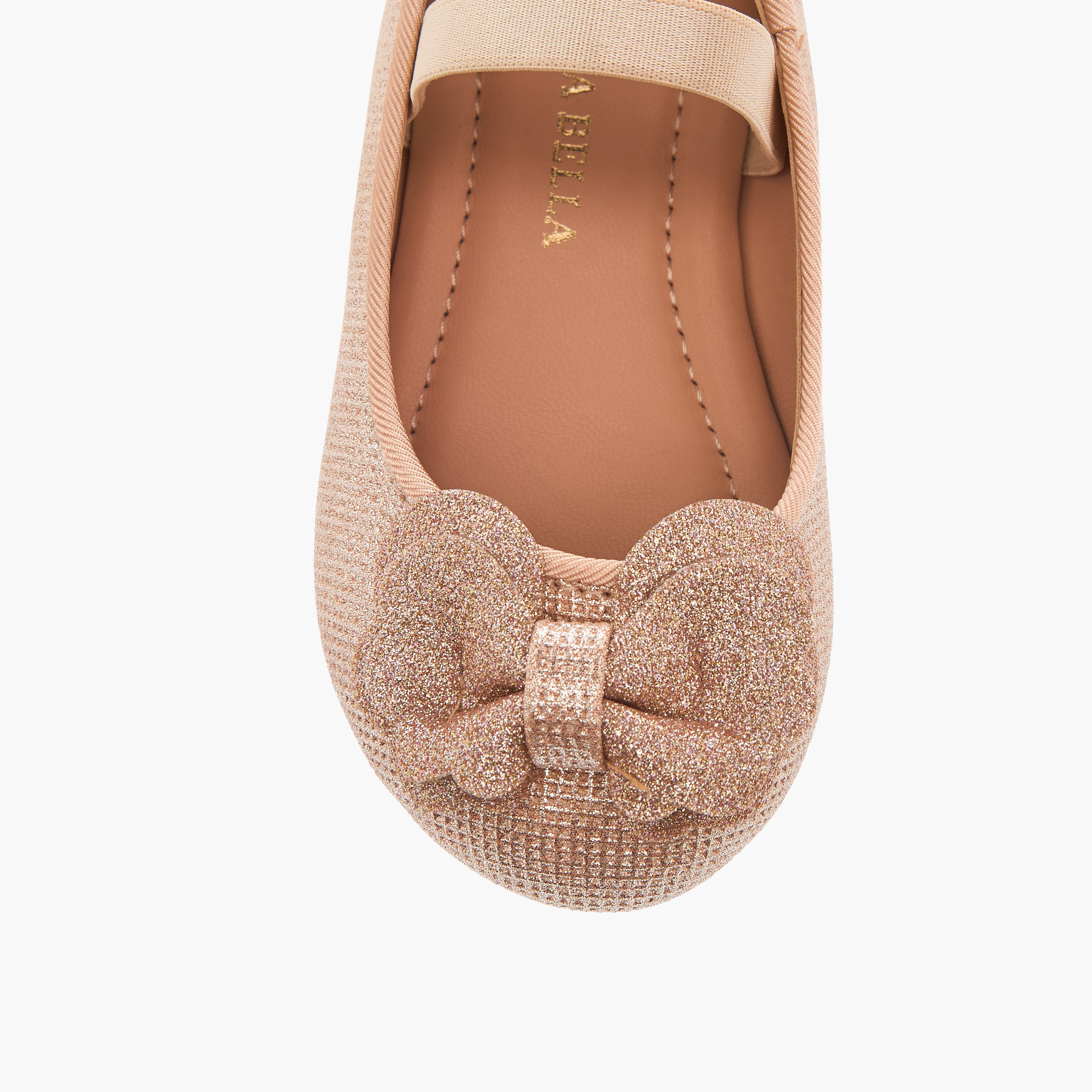 حذاء باليرينا بتزيينات فيونكة وحزام مطاطي من فلورا بيلا-girls-shoes-ballerinas-image-4