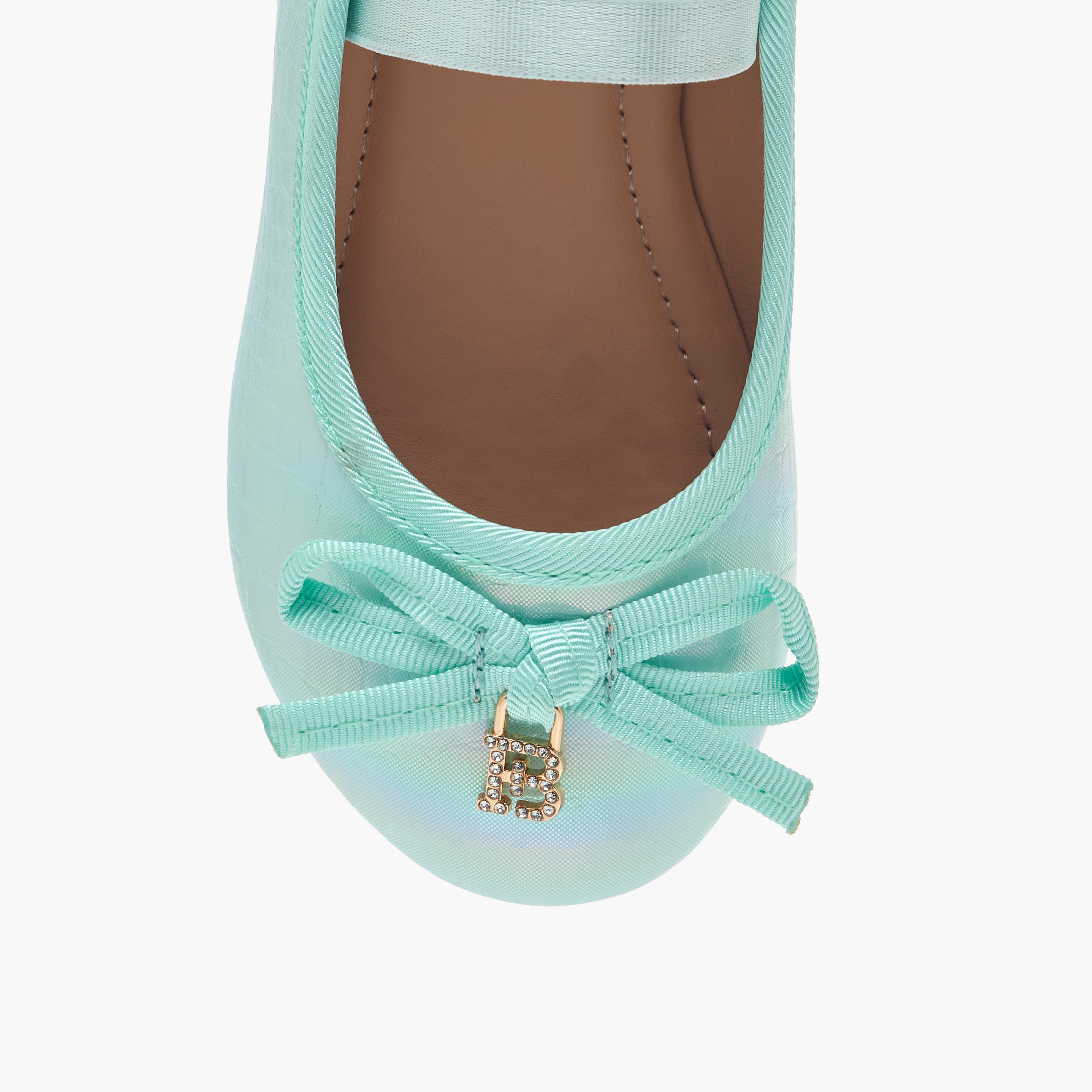 Flora Bella Bow Embellished Ballerina Shoes with Elastic Strap Detail-girls-shoes-ballerinas-image-4