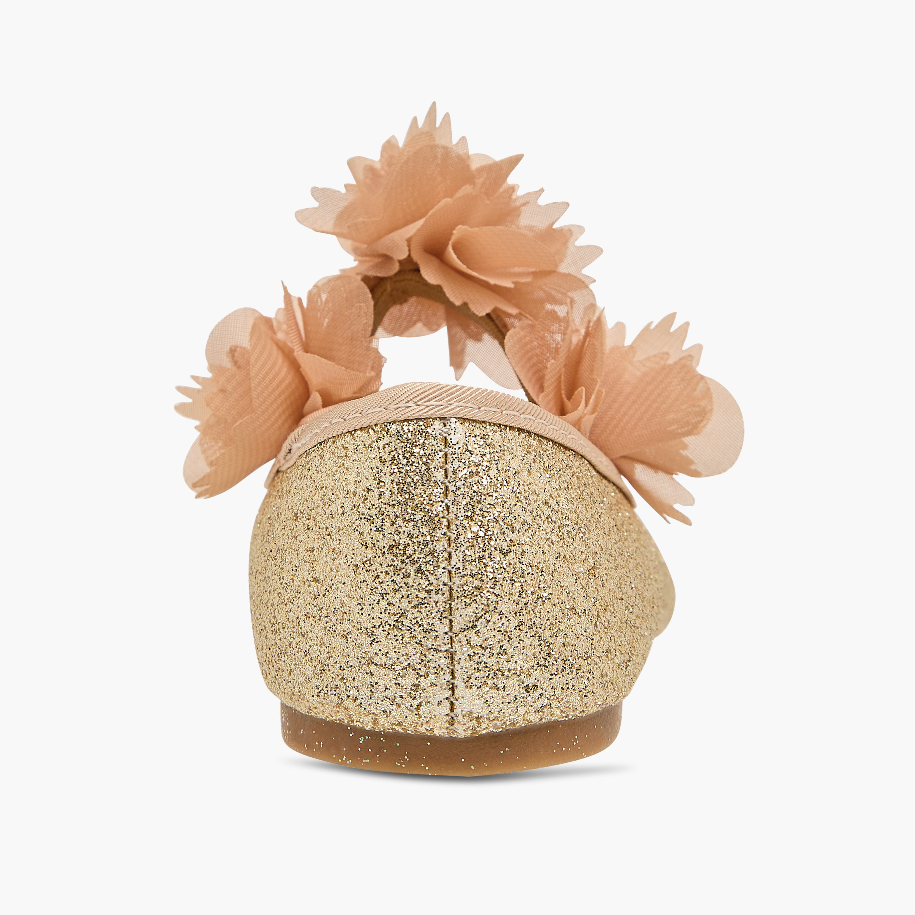 Flora Bella Embellished Ballerina Shoes with Elasticated Strap-girls-shoes-ballerinas-image-5