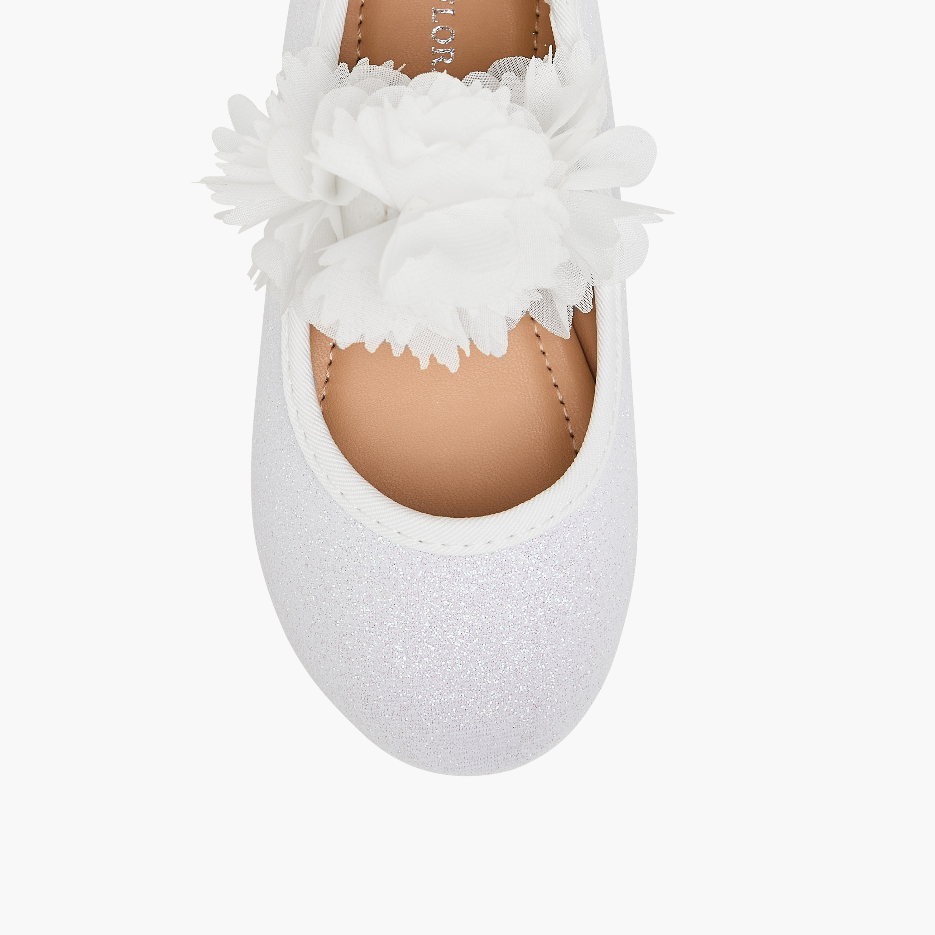 Flora Bella Embellished Ballerina Shoes with Elasticated Strap-girls-shoes-maryjanes-image-4